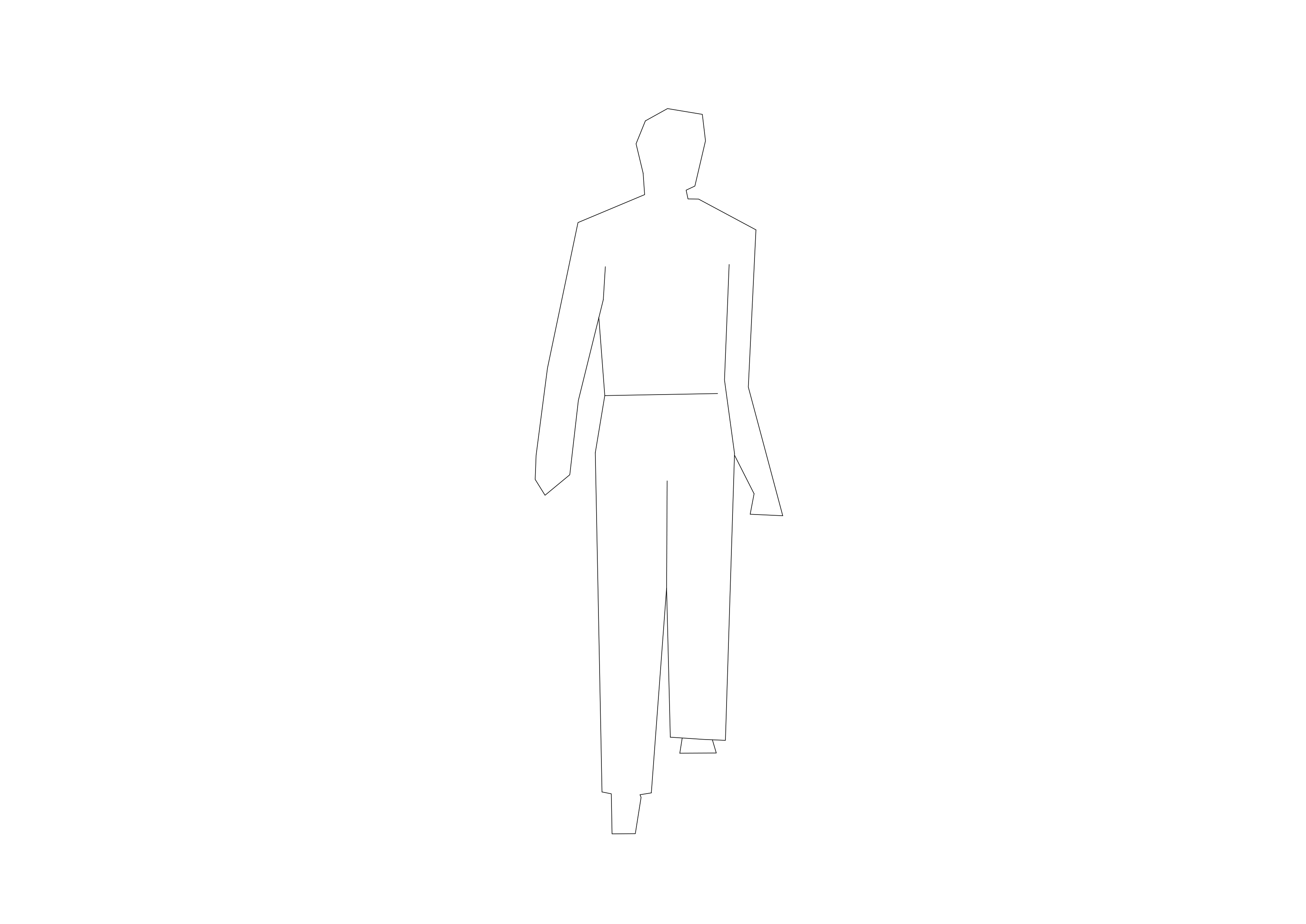 Free Person Walking Elevation CAD Block – DWG, DXF, PDF Format