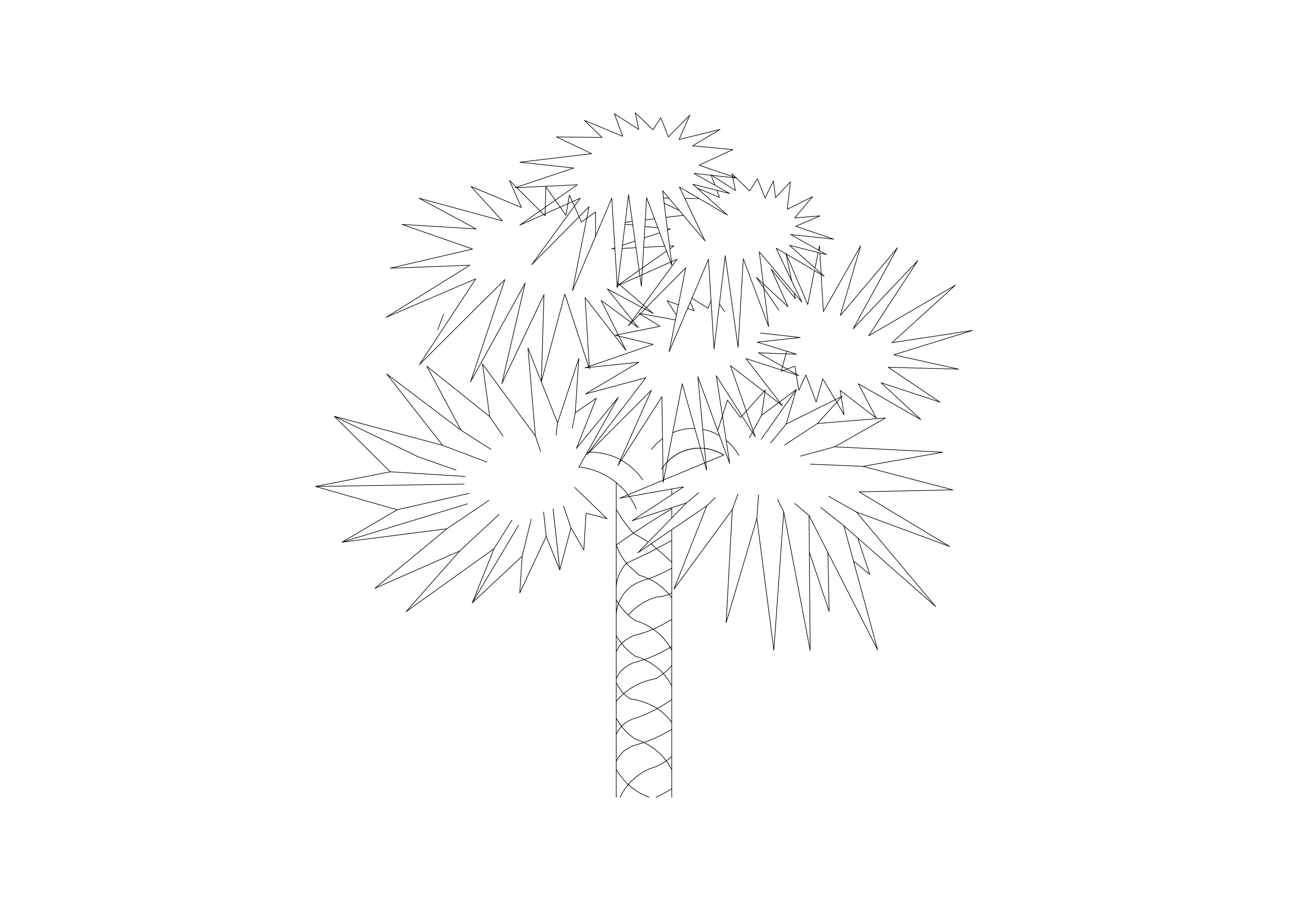 Free Palm Tree Elevation CAD Block – DWG, DXF, PDF Format