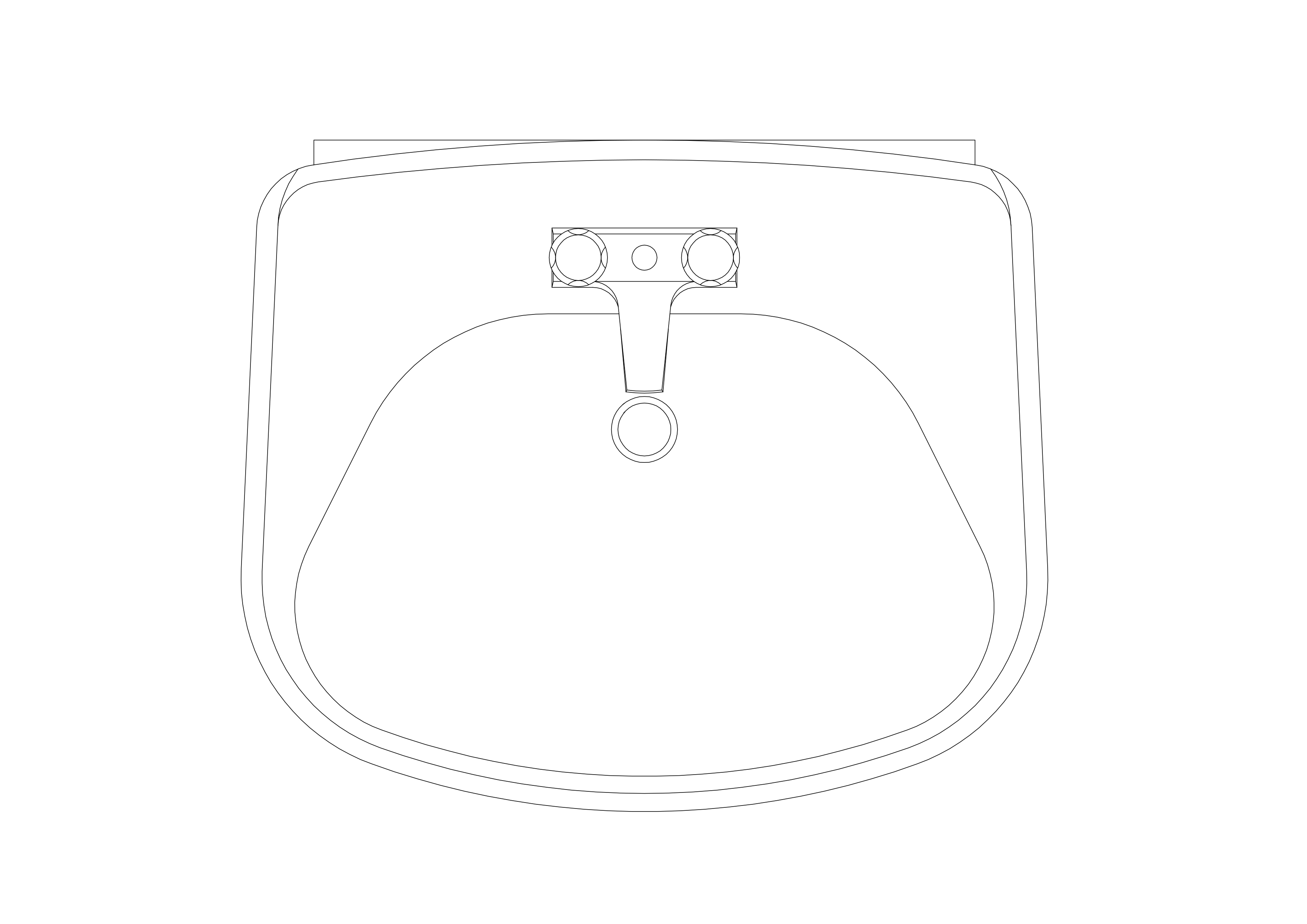 Free Sink Top View CAD Block – DWG, DXF, PDF Format