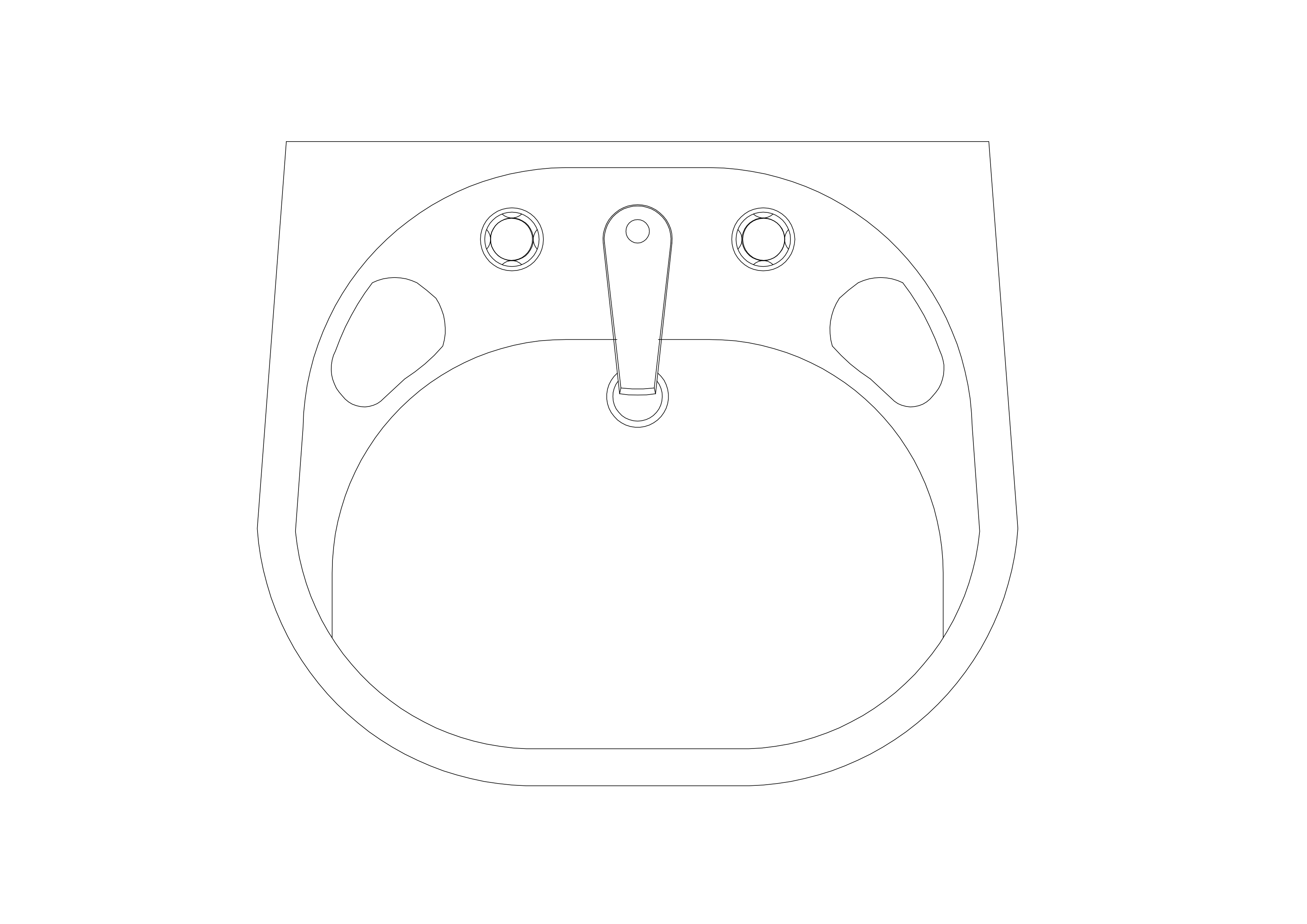 Free Sink Top View CAD Block – DWG, DXF, PDF Format