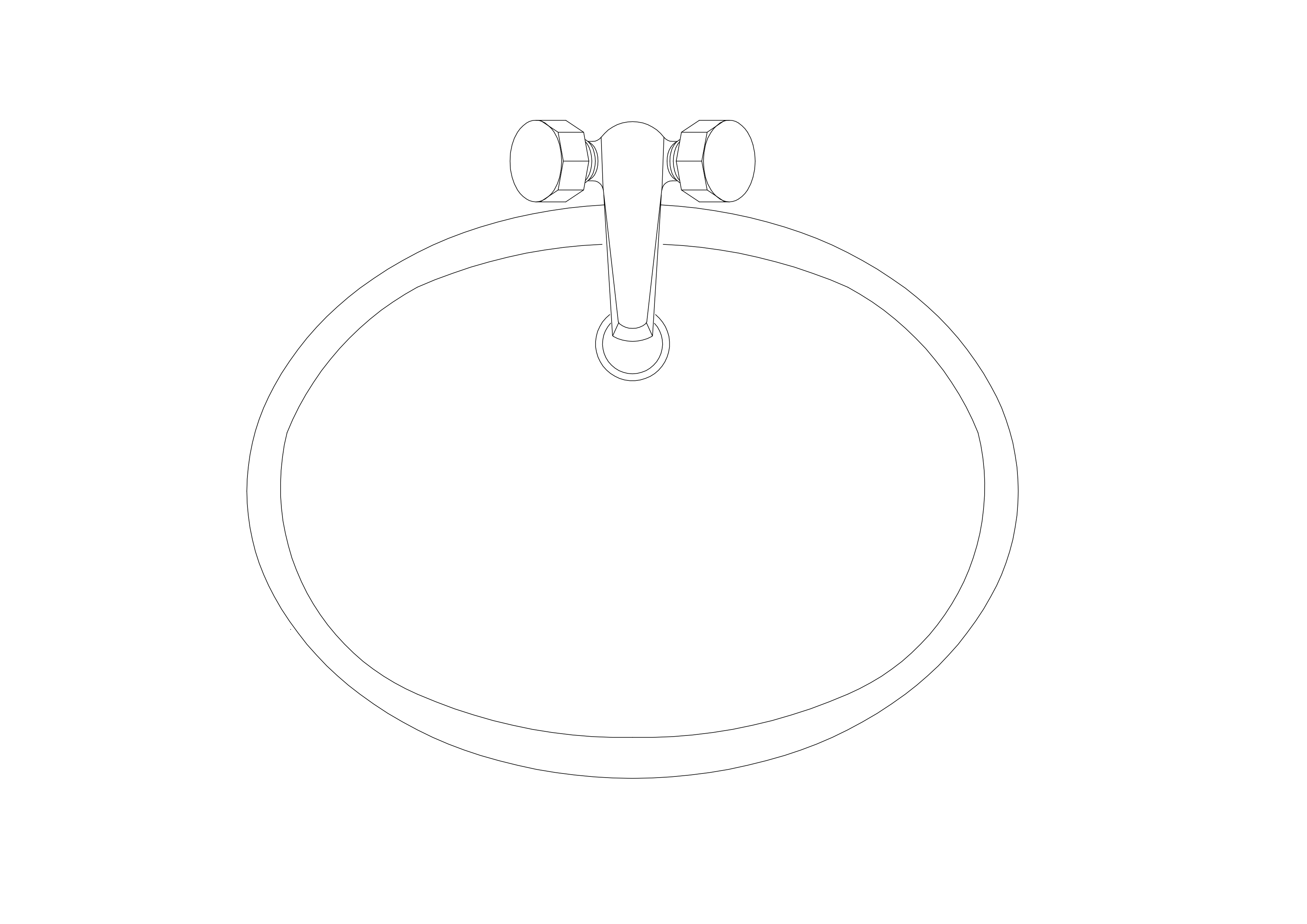 Free Sink Top View CAD Block – DWG, DXF, PDF Format