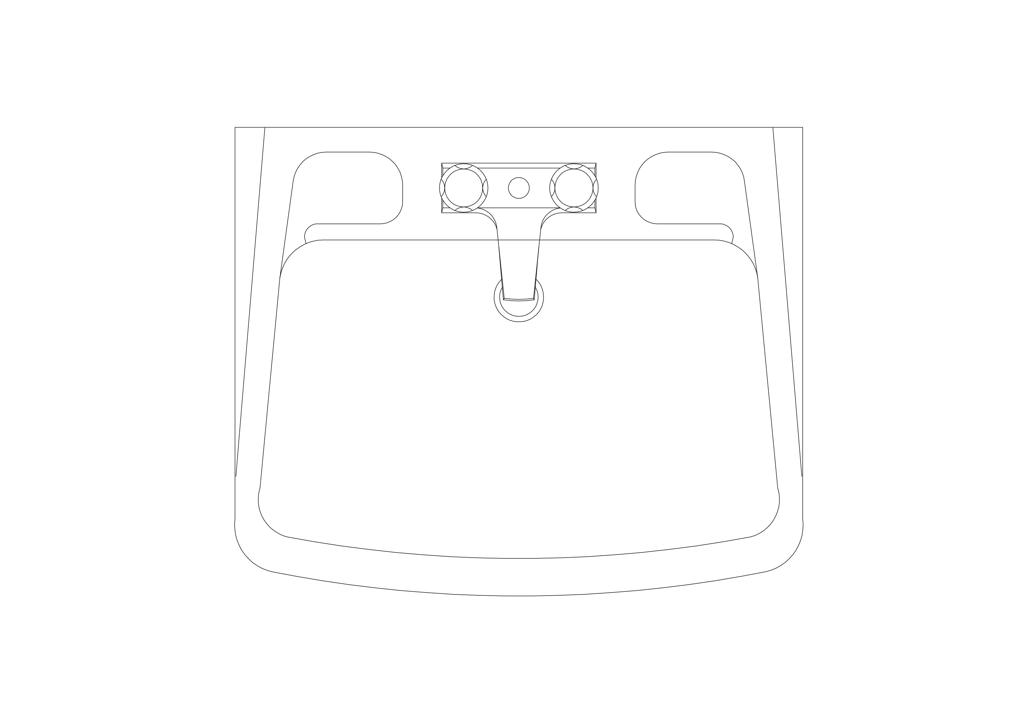 Free Sink Top View CAD Block – DWG, DXF, PDF Format