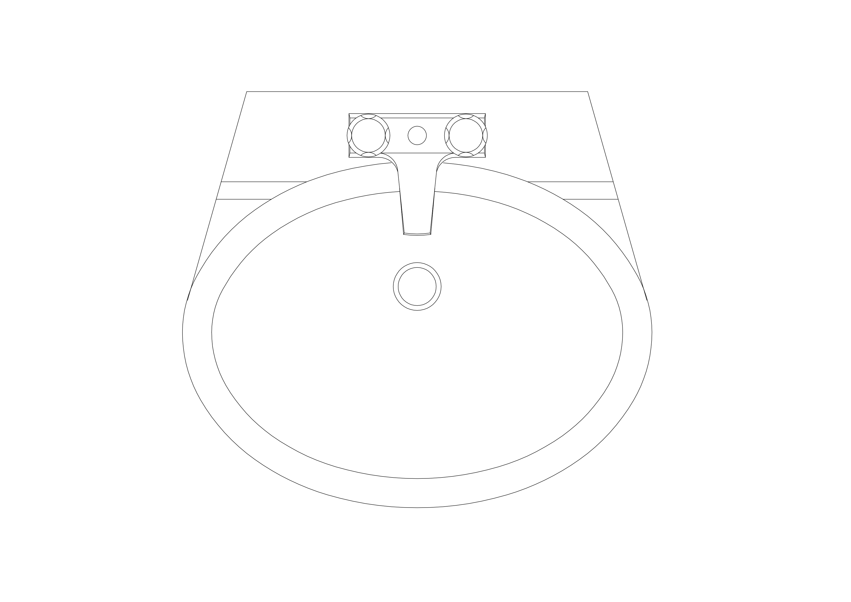 Free Sink Top View CAD Block – DWG, DXF, PDF Format