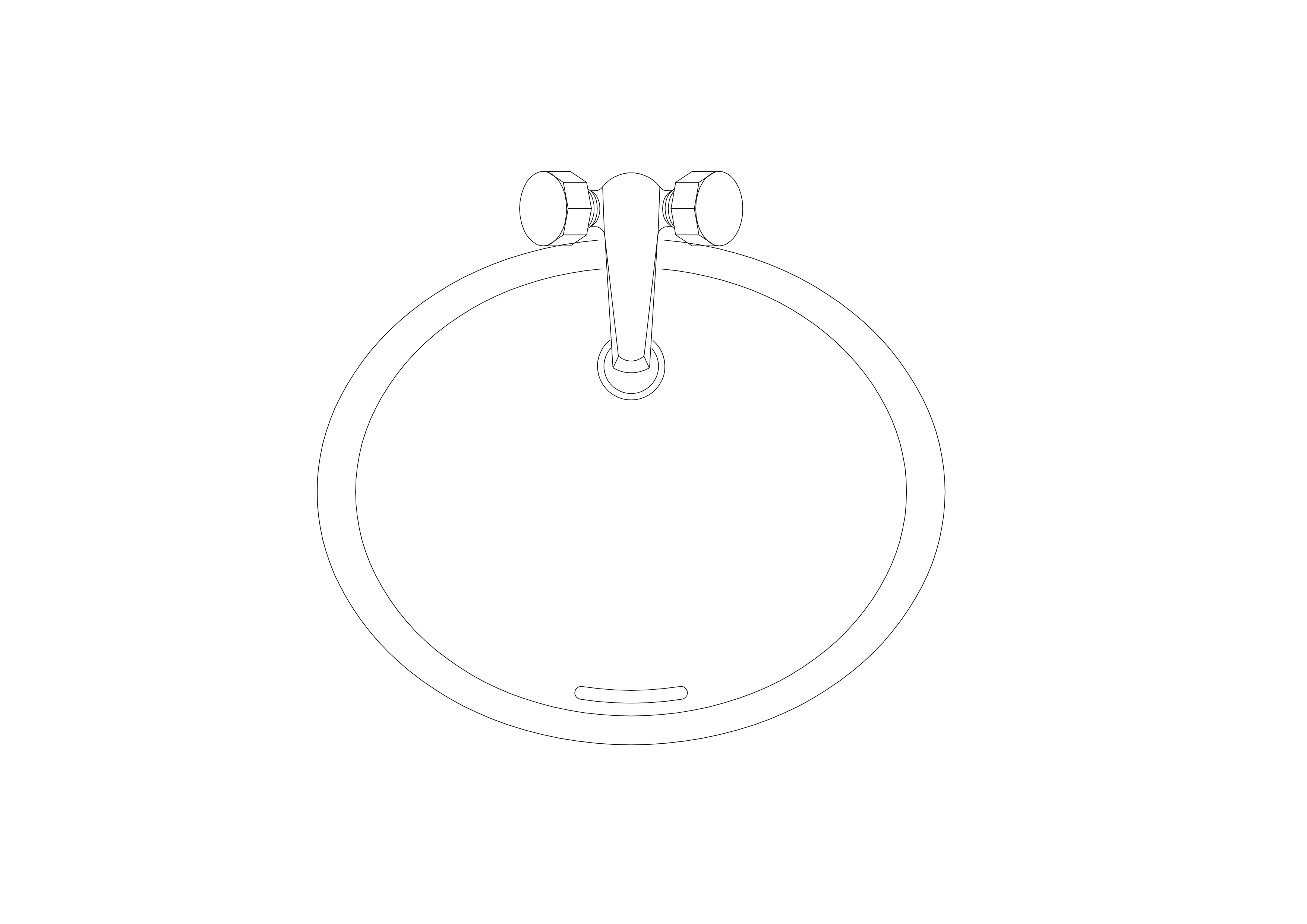 Free Sink Top View CAD Block – DWG, DXF, PDF Format