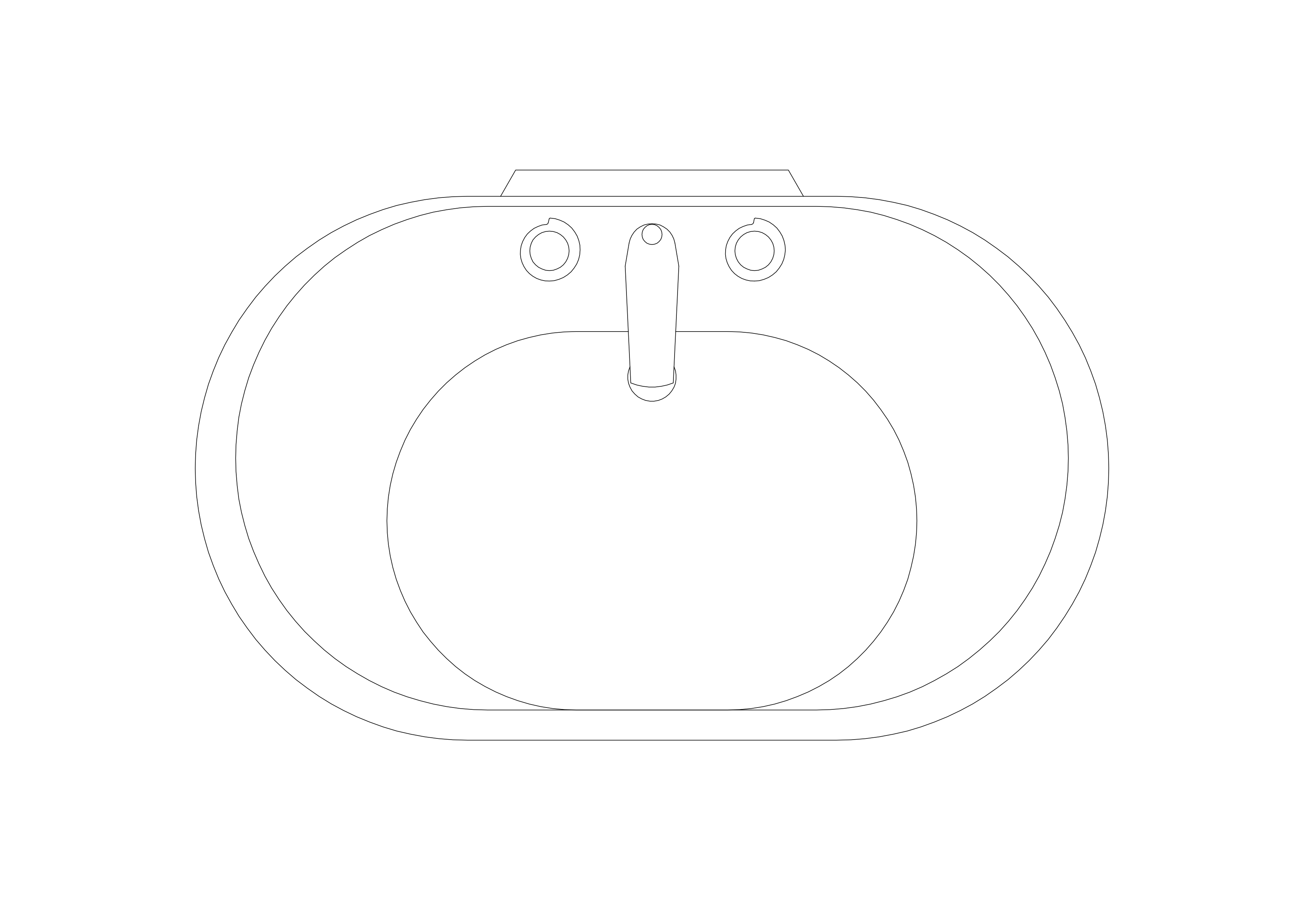Free Sink Top View CAD Block – DWG, DXF, PDF Format