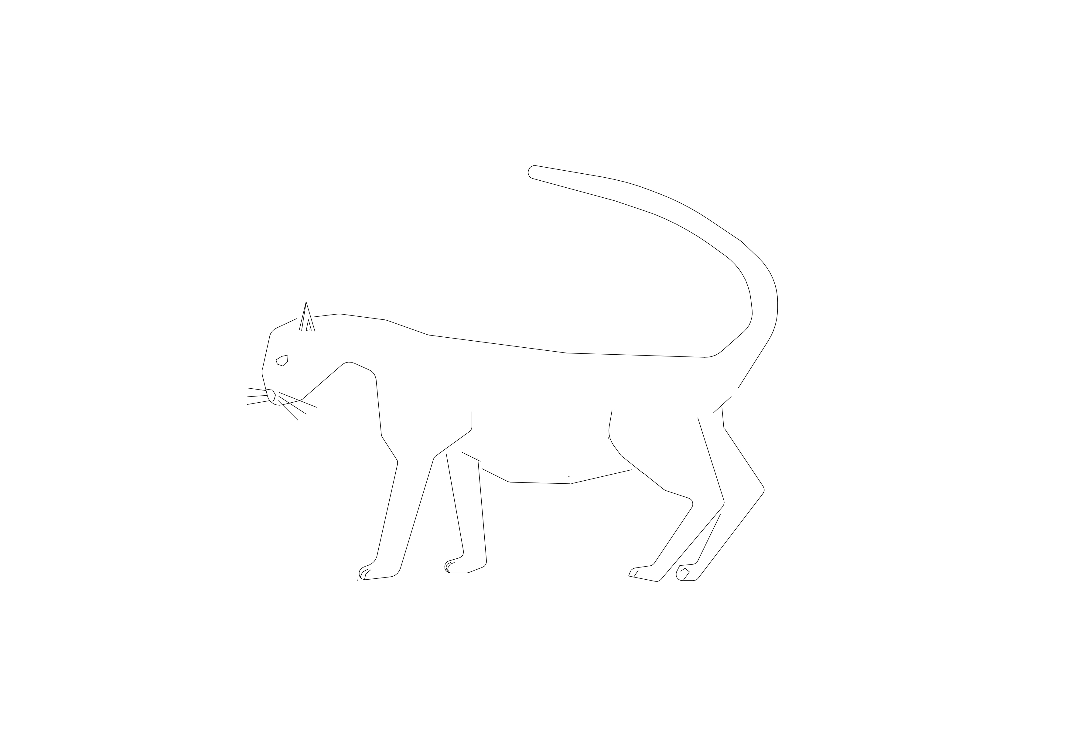 Free Cat CAD Block – DWG, DXF, PDF Format