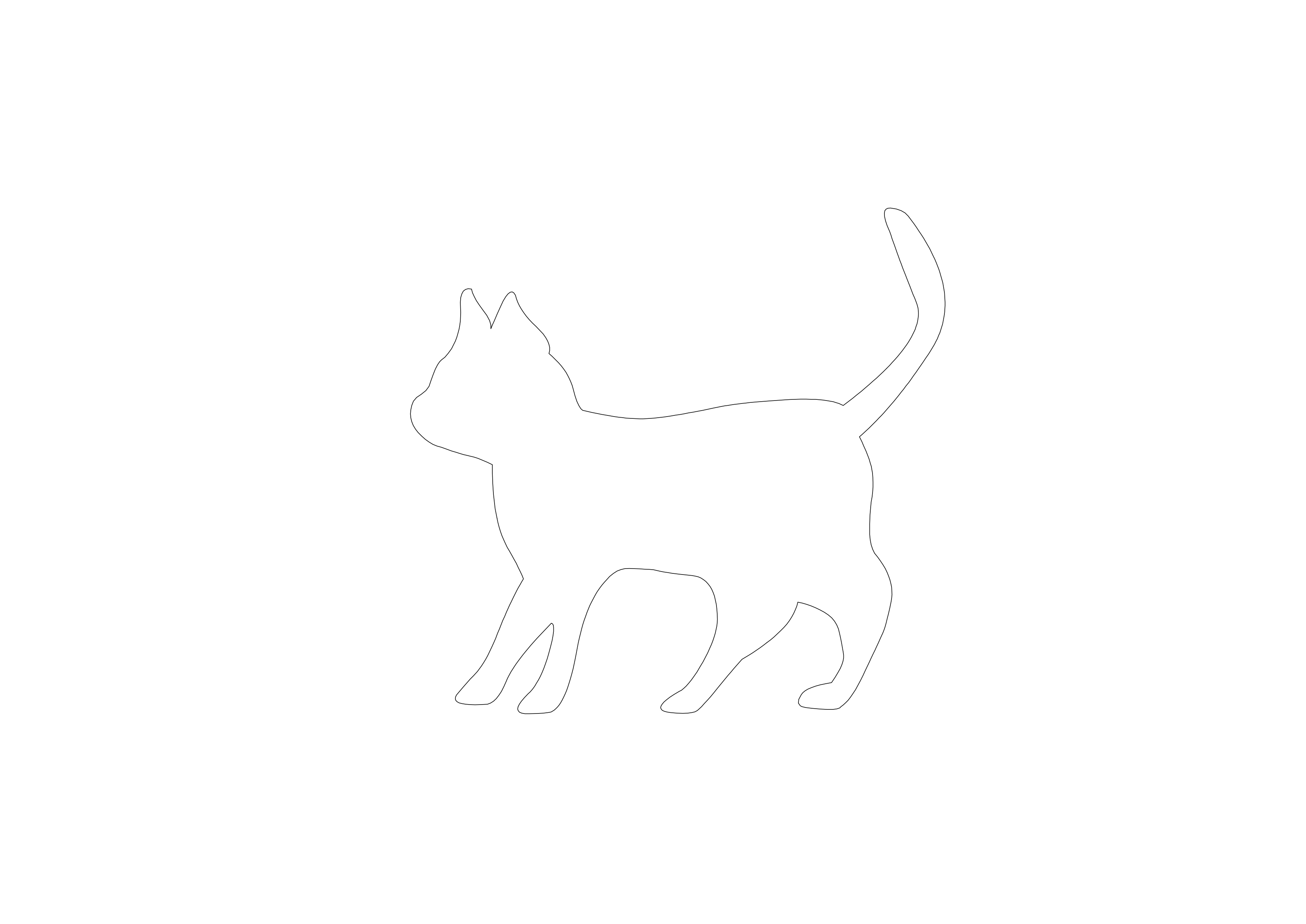 Free Cat CAD Block – DWG, DXF, PDF Format