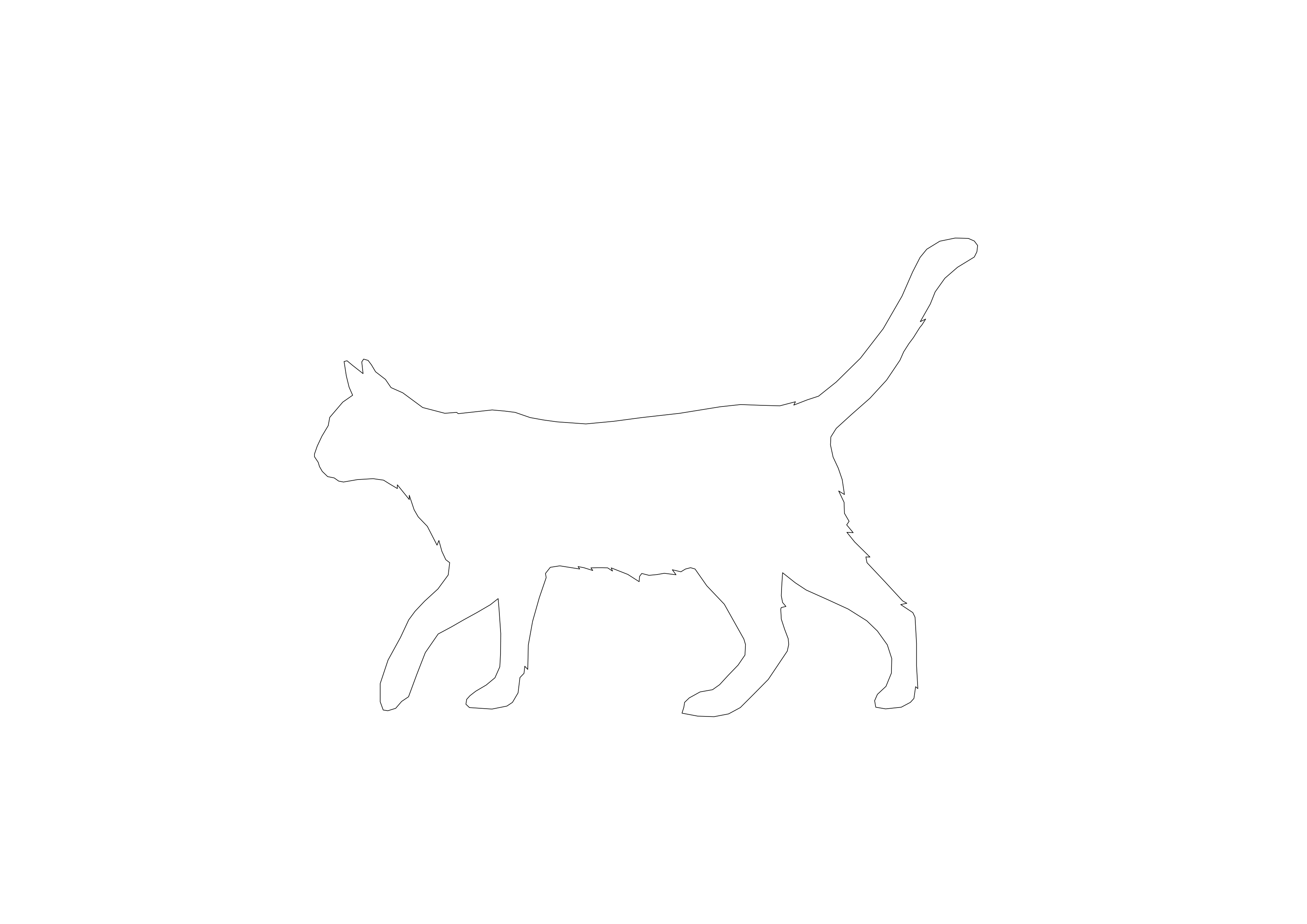 Free Cat CAD Block – DWG, DXF, PDF Format