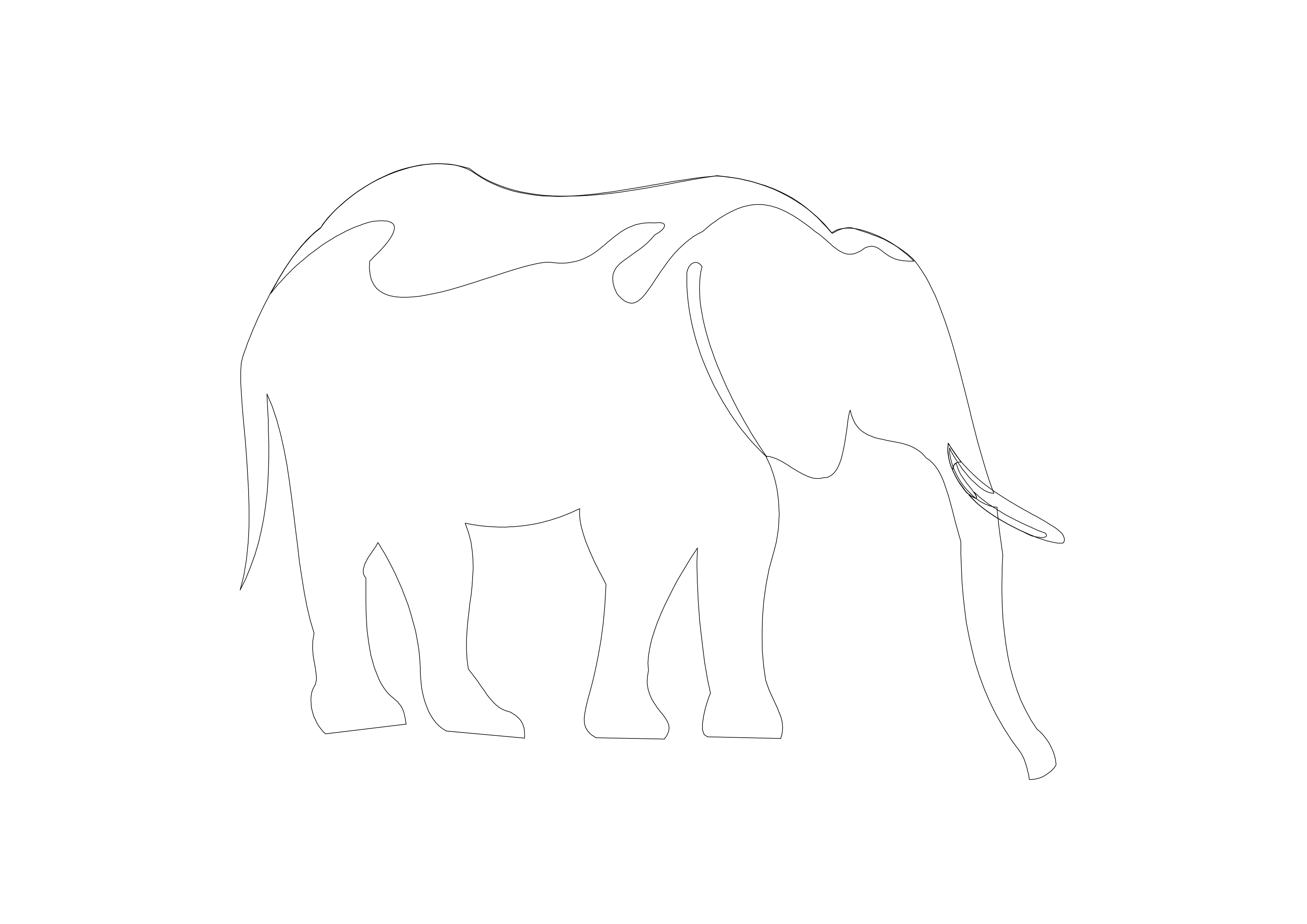 Free Elephant CAD Block – DWG, DXF, PDF Format