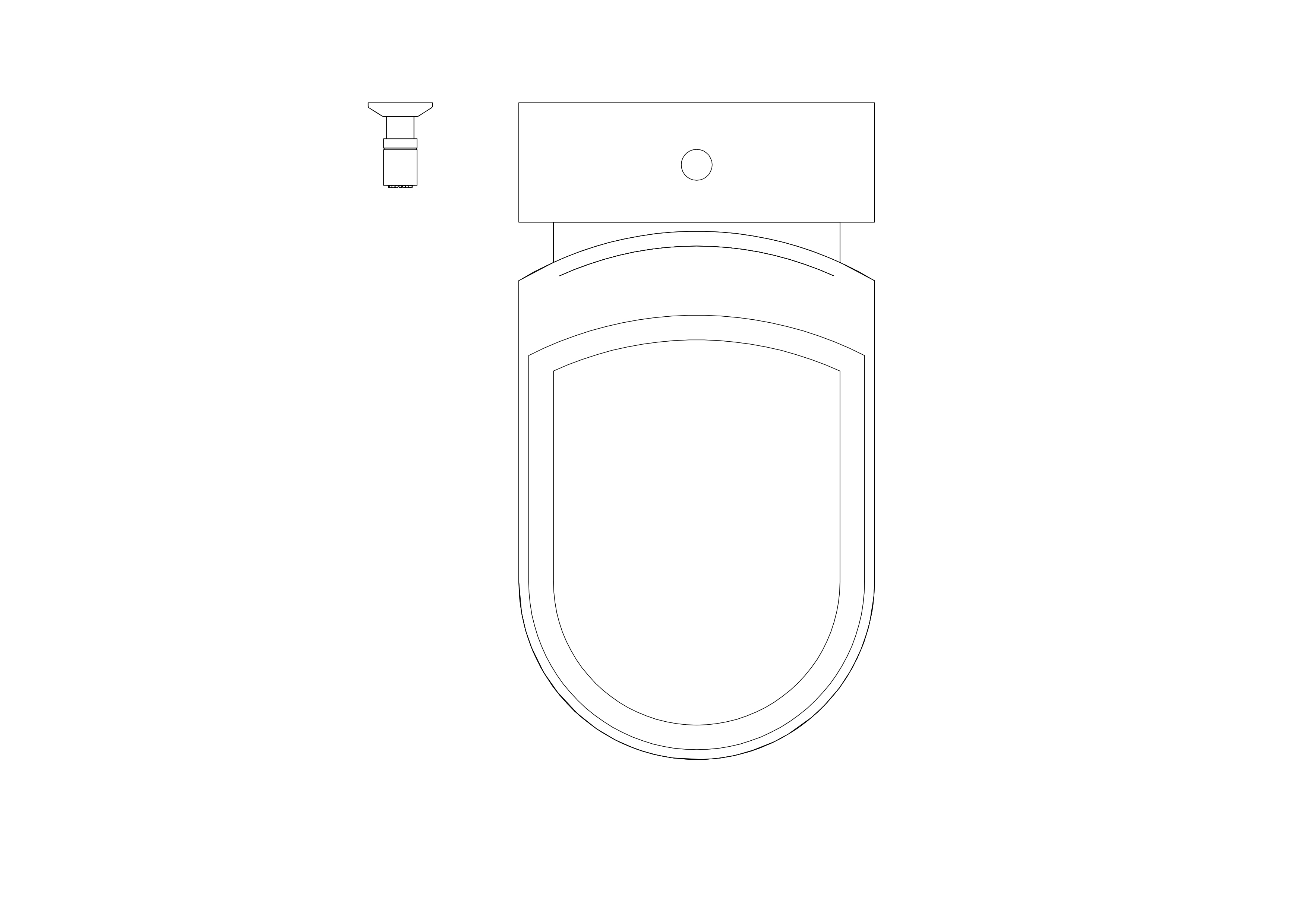 Free Toilet Top View CAD Block – DWG, DXF, PDF Format