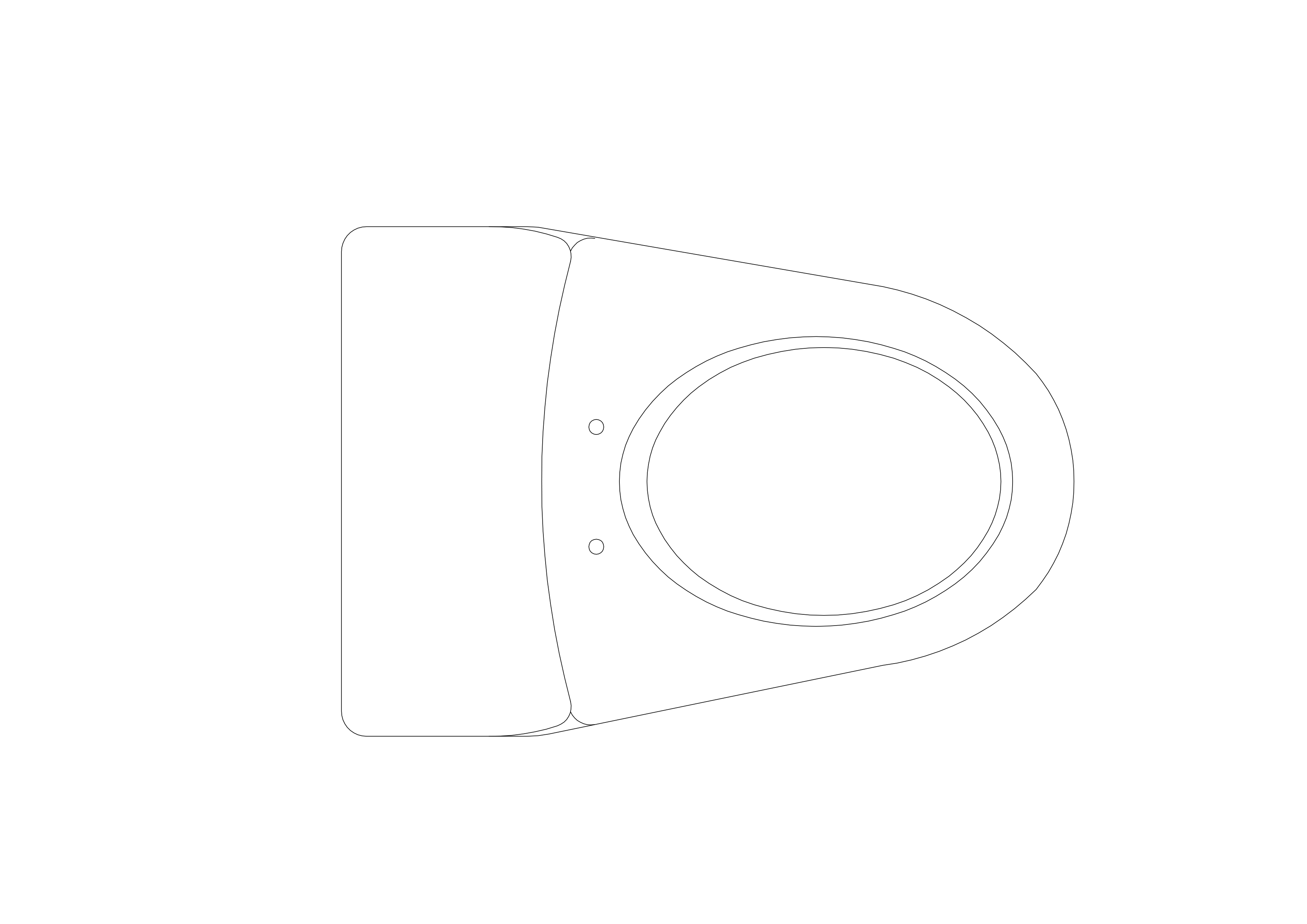 Free Toilet Top View CAD Block – DWG, DXF, PDF Format