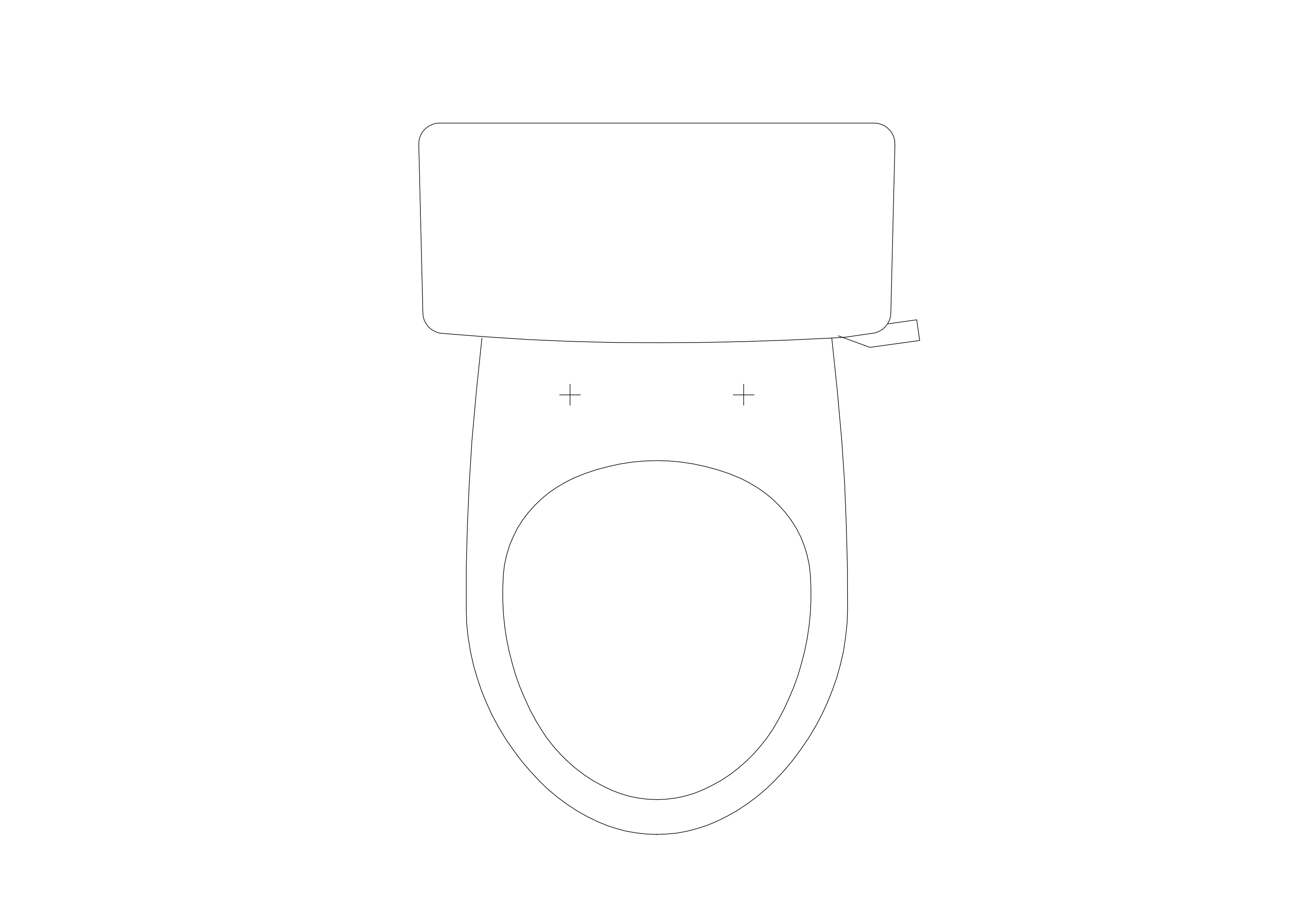 Free Toilet Top View CAD Block – DWG, DXF, PDF Format