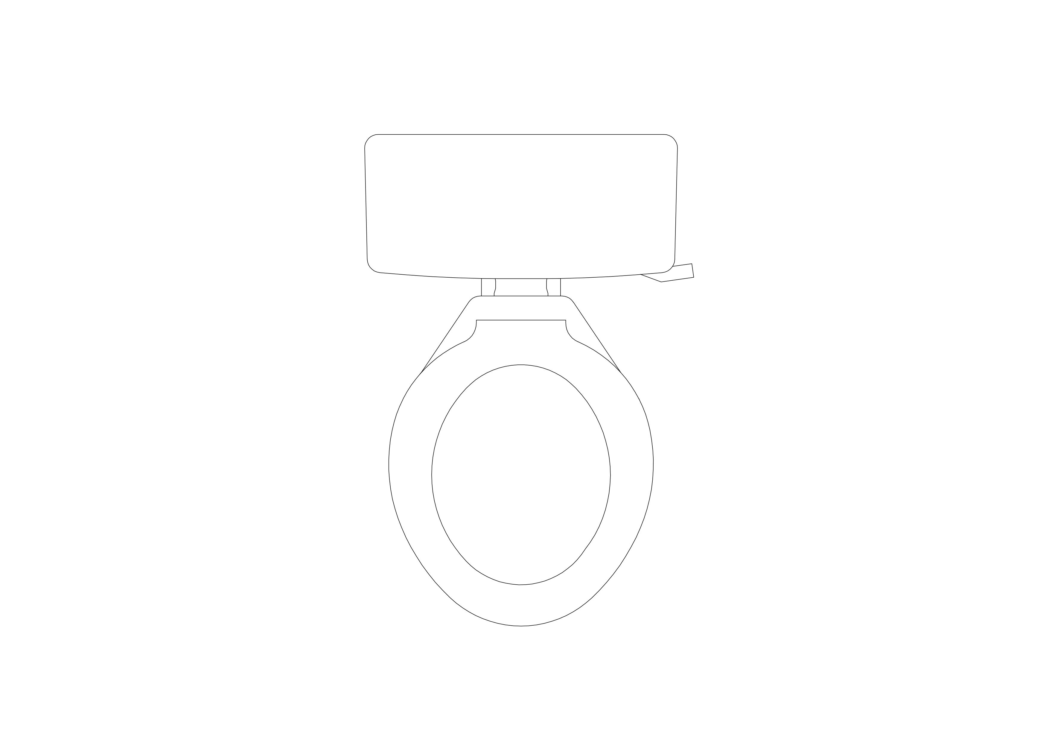 Free Toilet Top View CAD Block – DWG, DXF, PDF Format