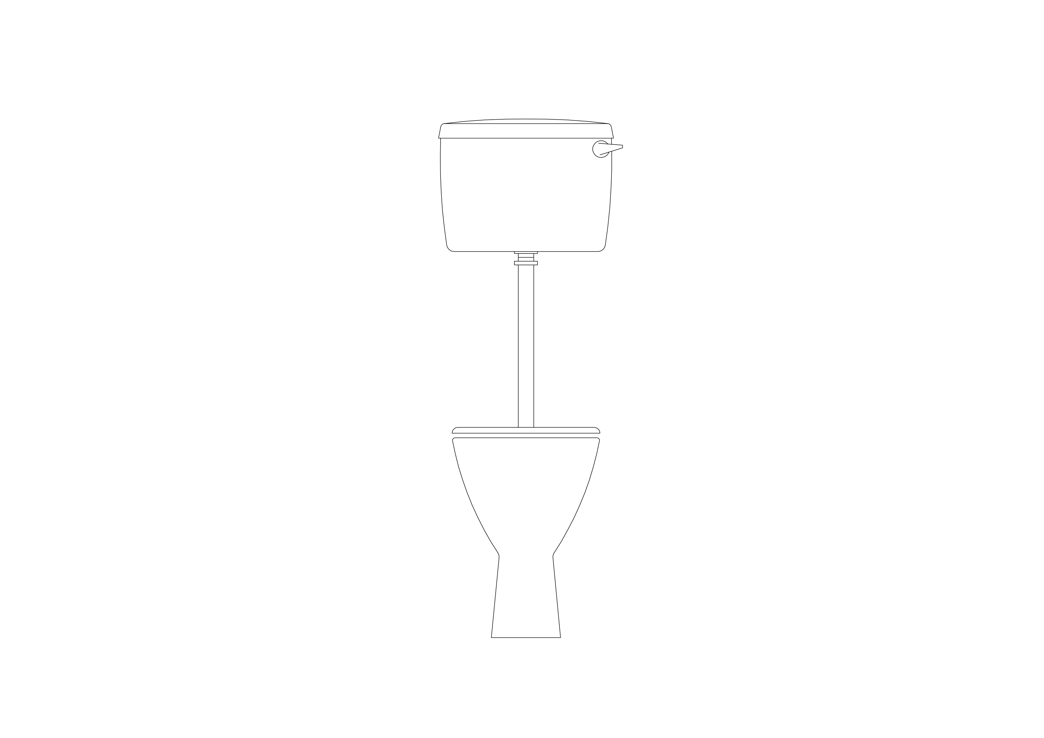 Free Toilet elevation CAD Block – DWG, DXF, PDF Format