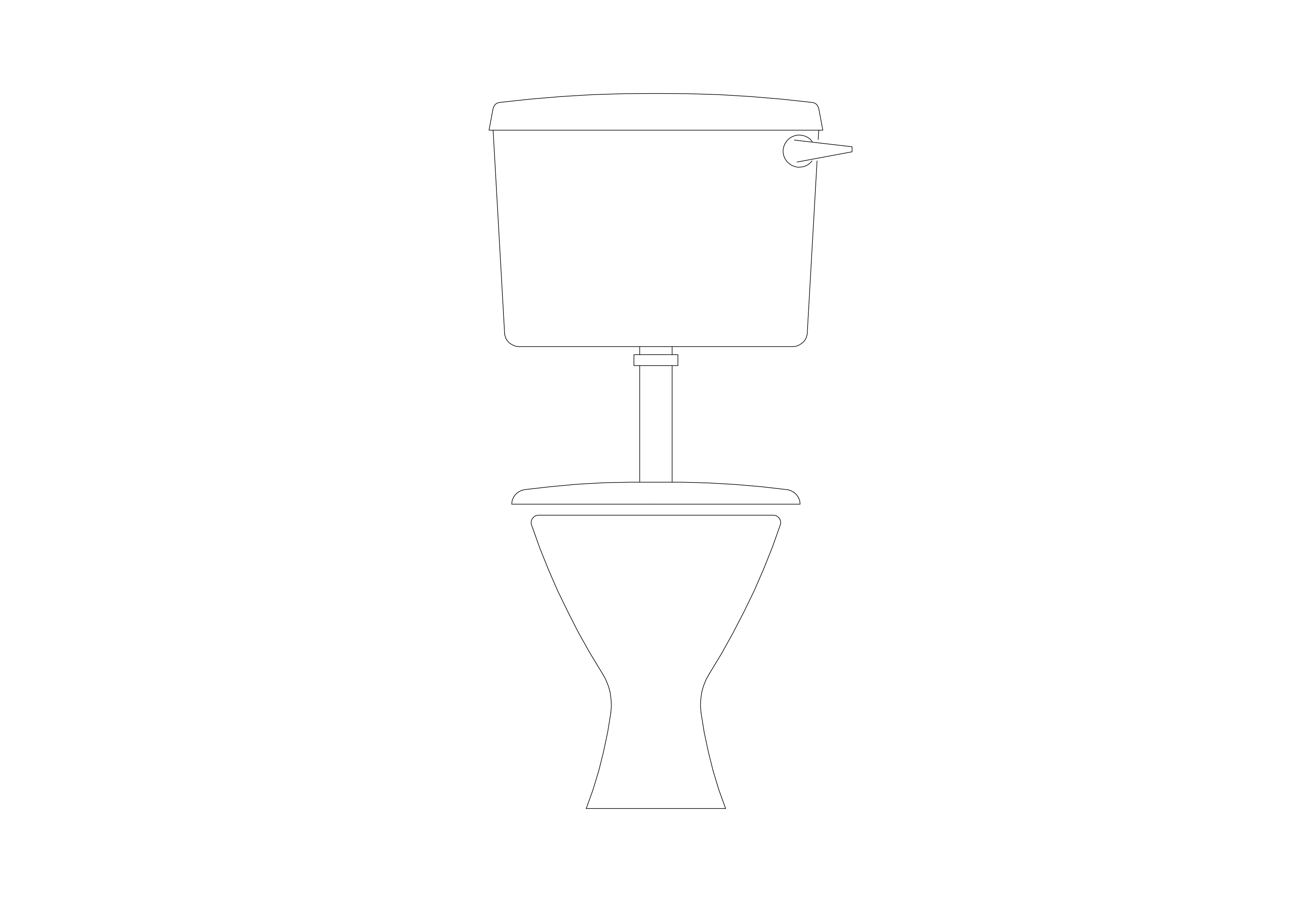 Free Toilet elevation CAD Block – DWG, DXF, PDF Format
