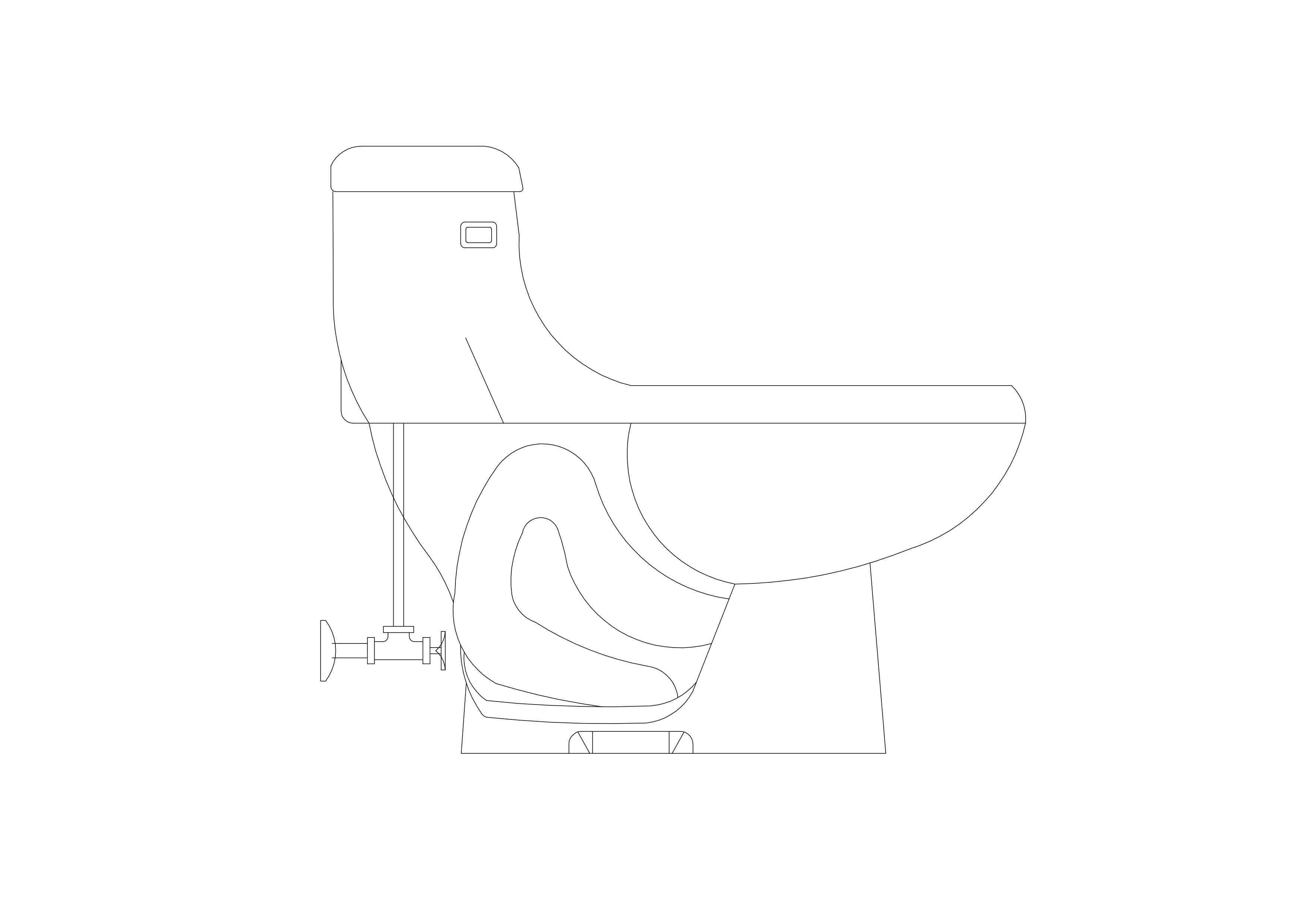 Free Toilet elevation CAD Block – DWG, DXF, PDF Format