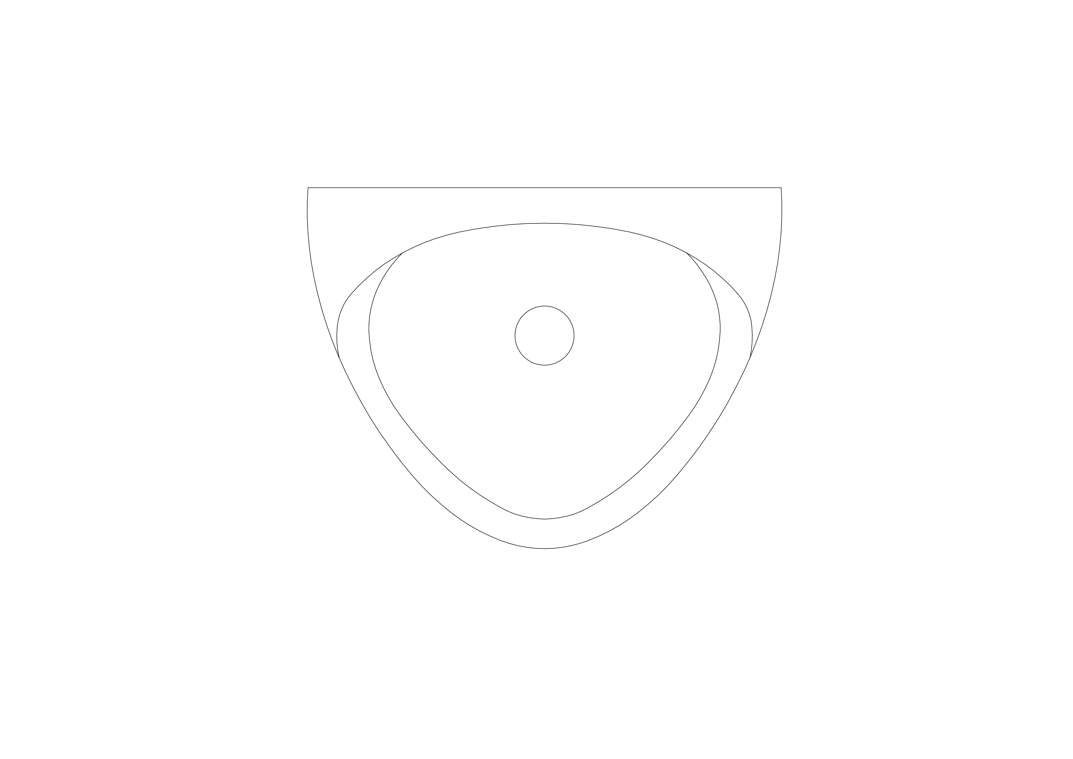 Free Urinal Top View CAD Block – DWG, DXF, PDF Format