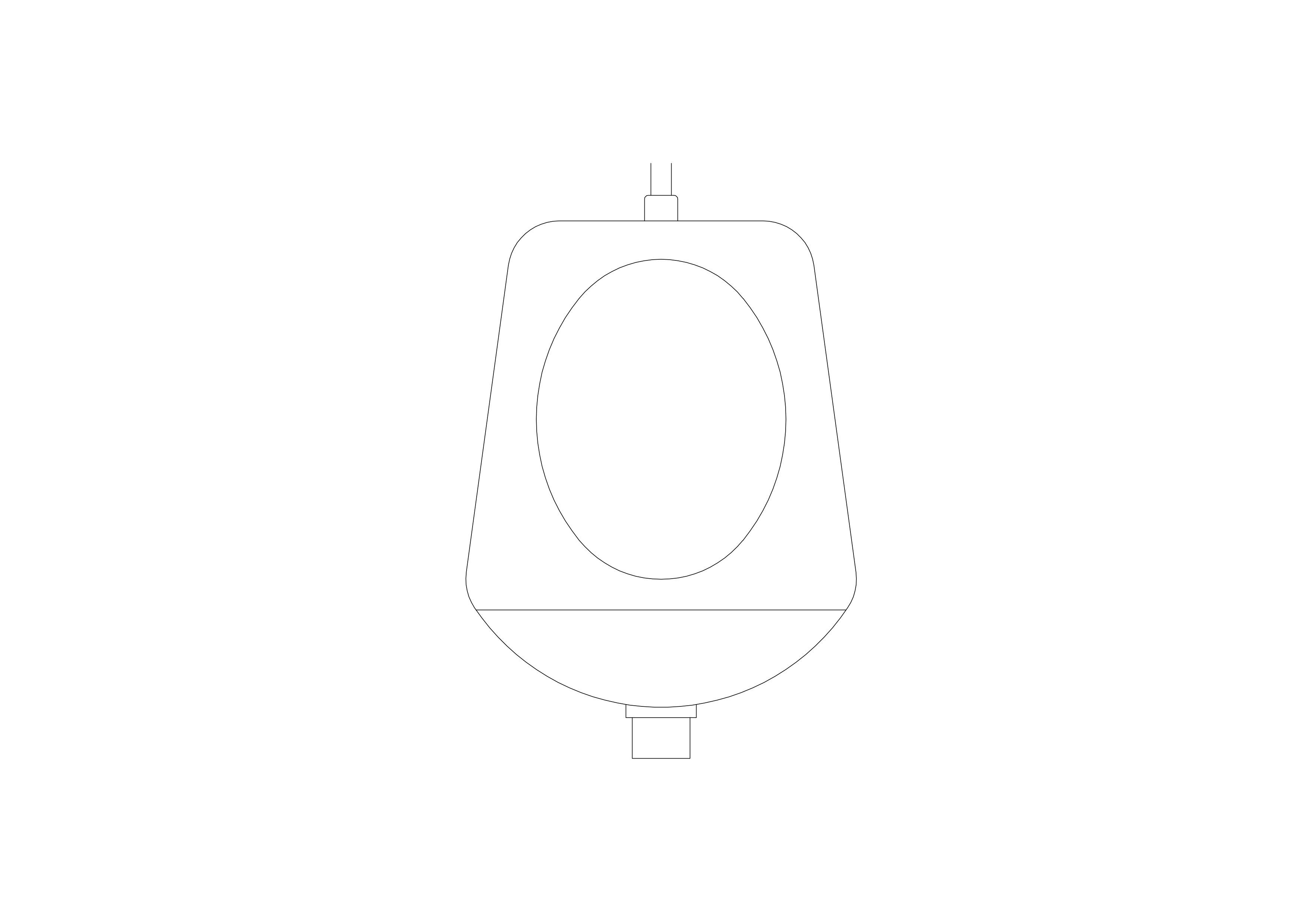 Free Urinal Elevation CAD Block – DWG, DXF, PDF Format