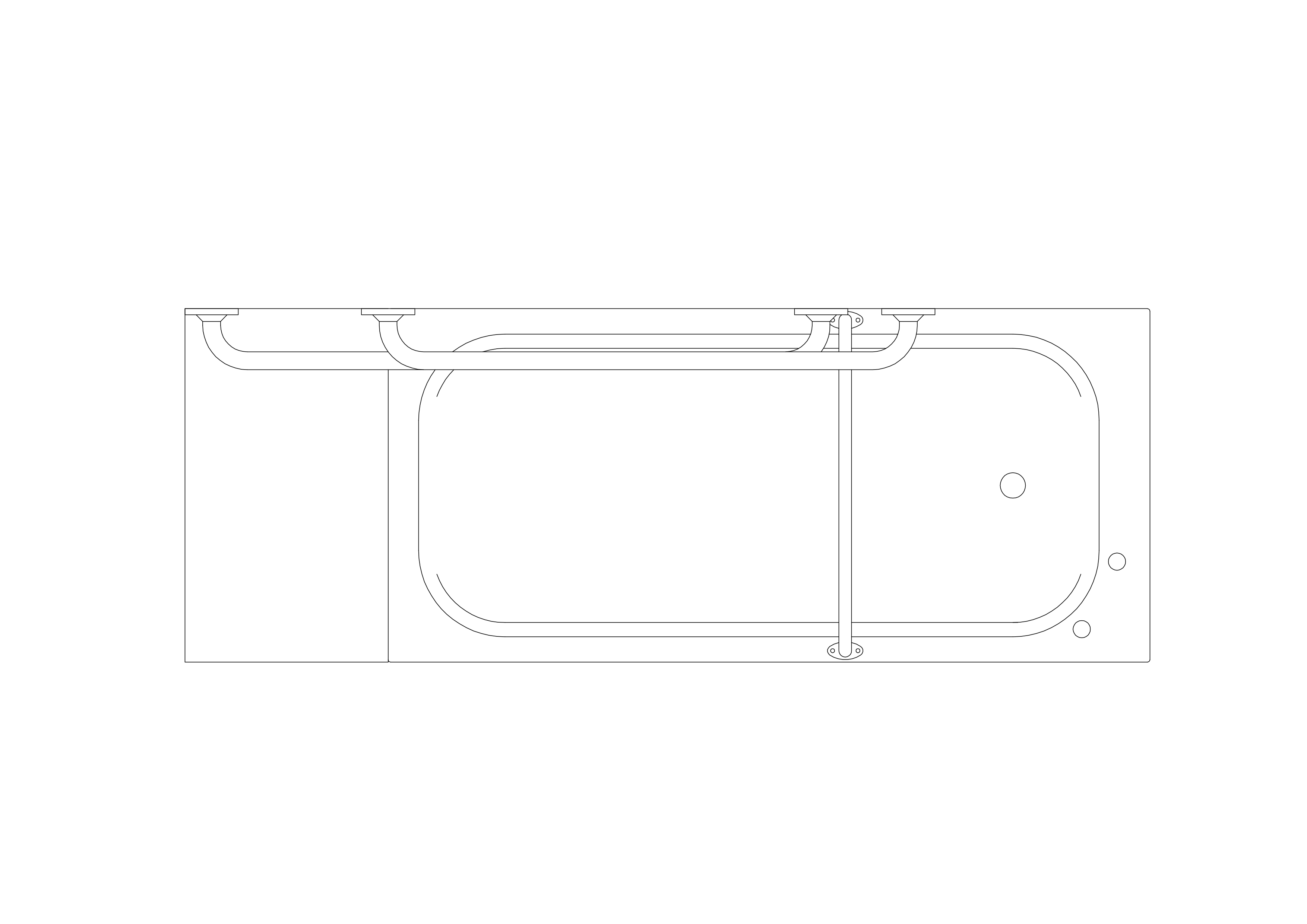 Free Accessible Bathtub Top View CAD Block – DWG, DXF, PDF Format