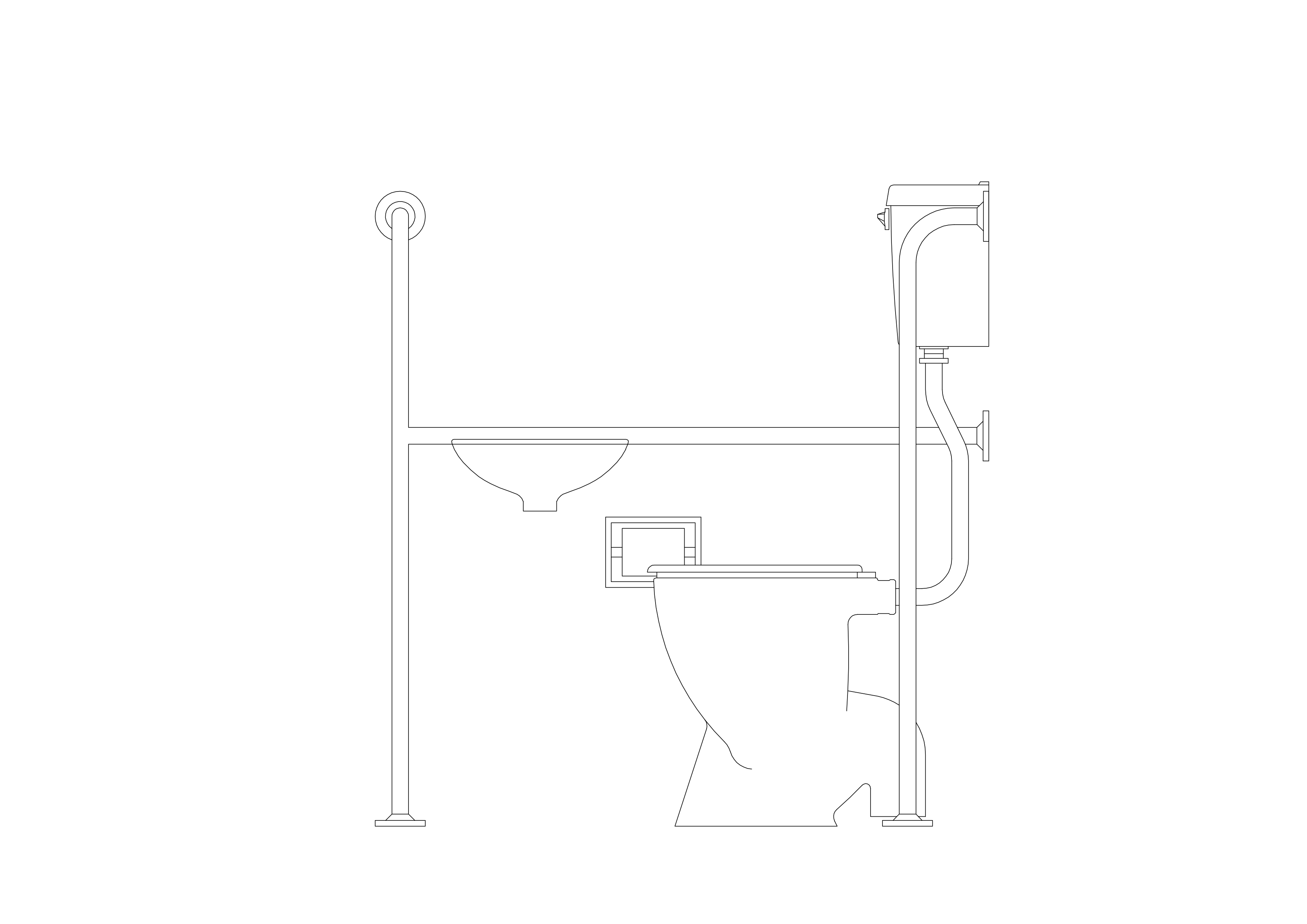 Free Accessible Toilet elevation CAD Block – DWG, DXF, PDF Format