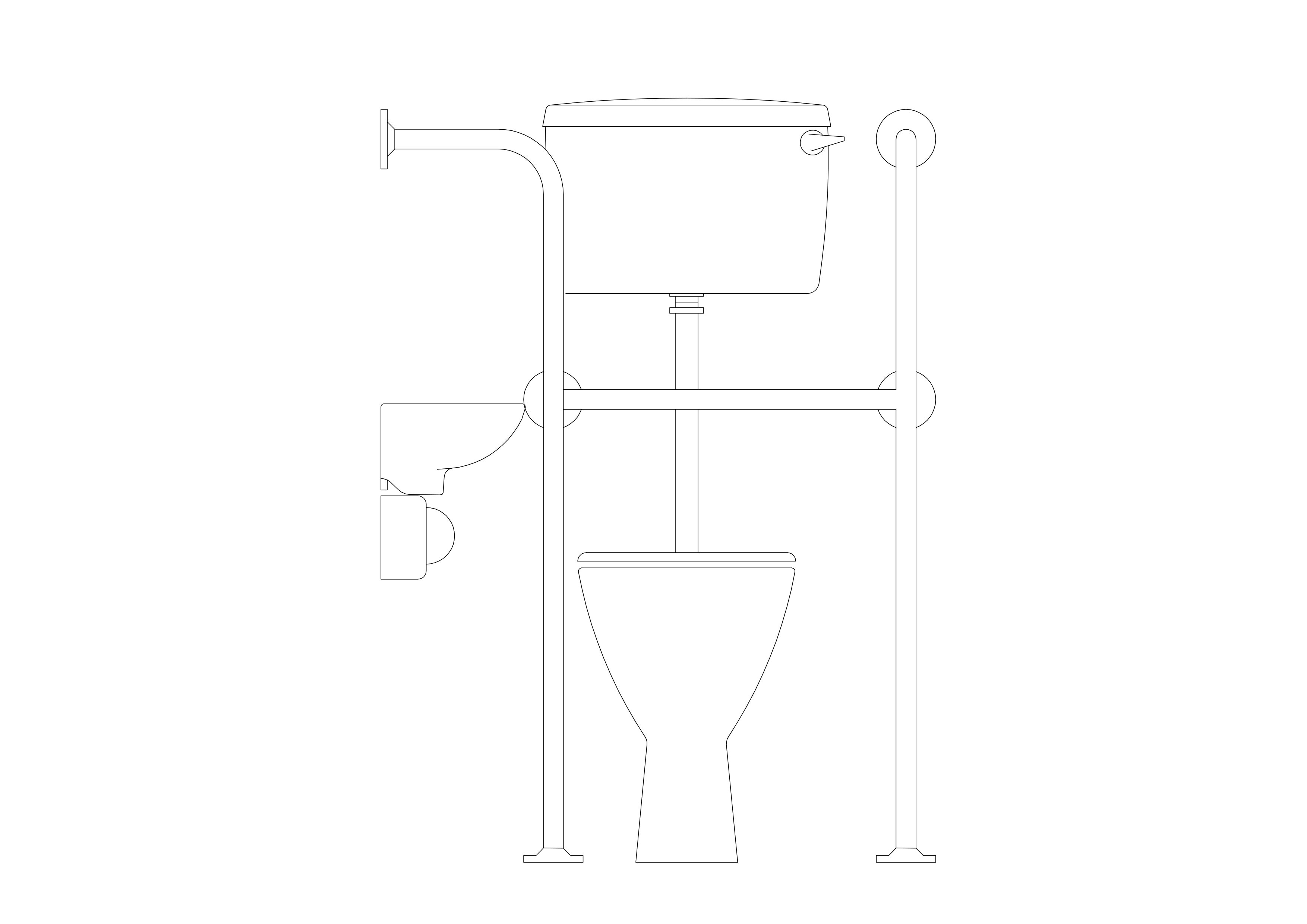 Free Accessible Toilet elevation CAD Block – DWG, DXF, PDF Format