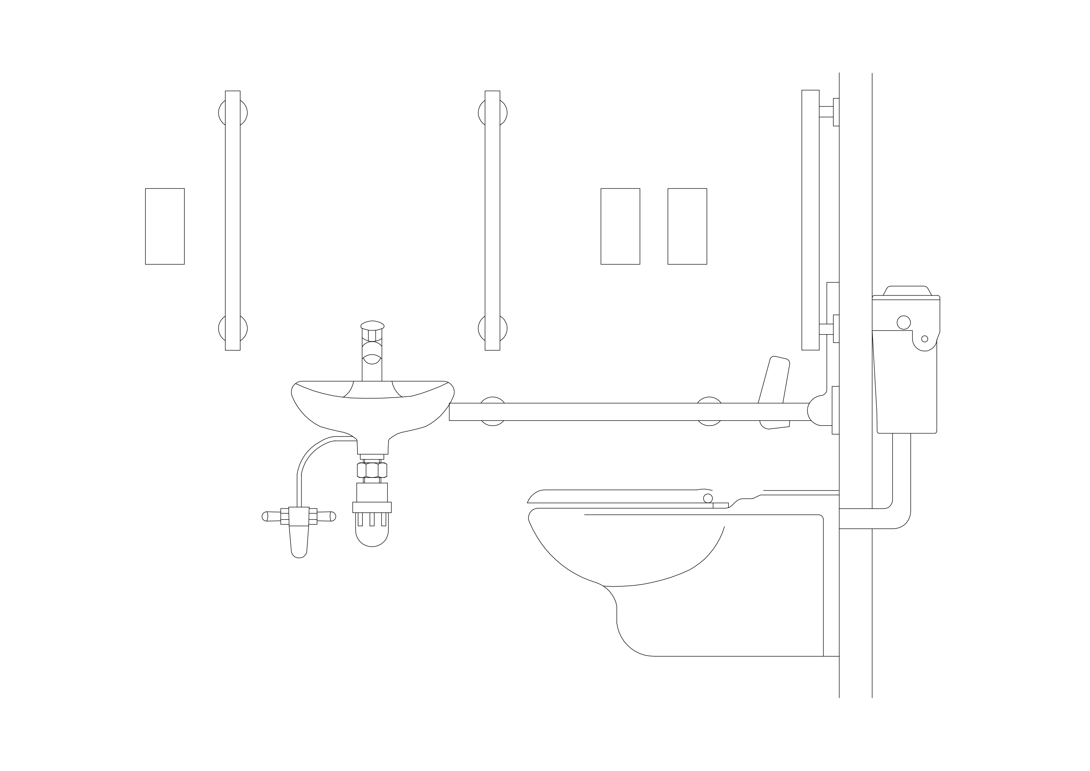 Free Accessible Toilet elevation CAD Block – DWG, DXF, PDF Format