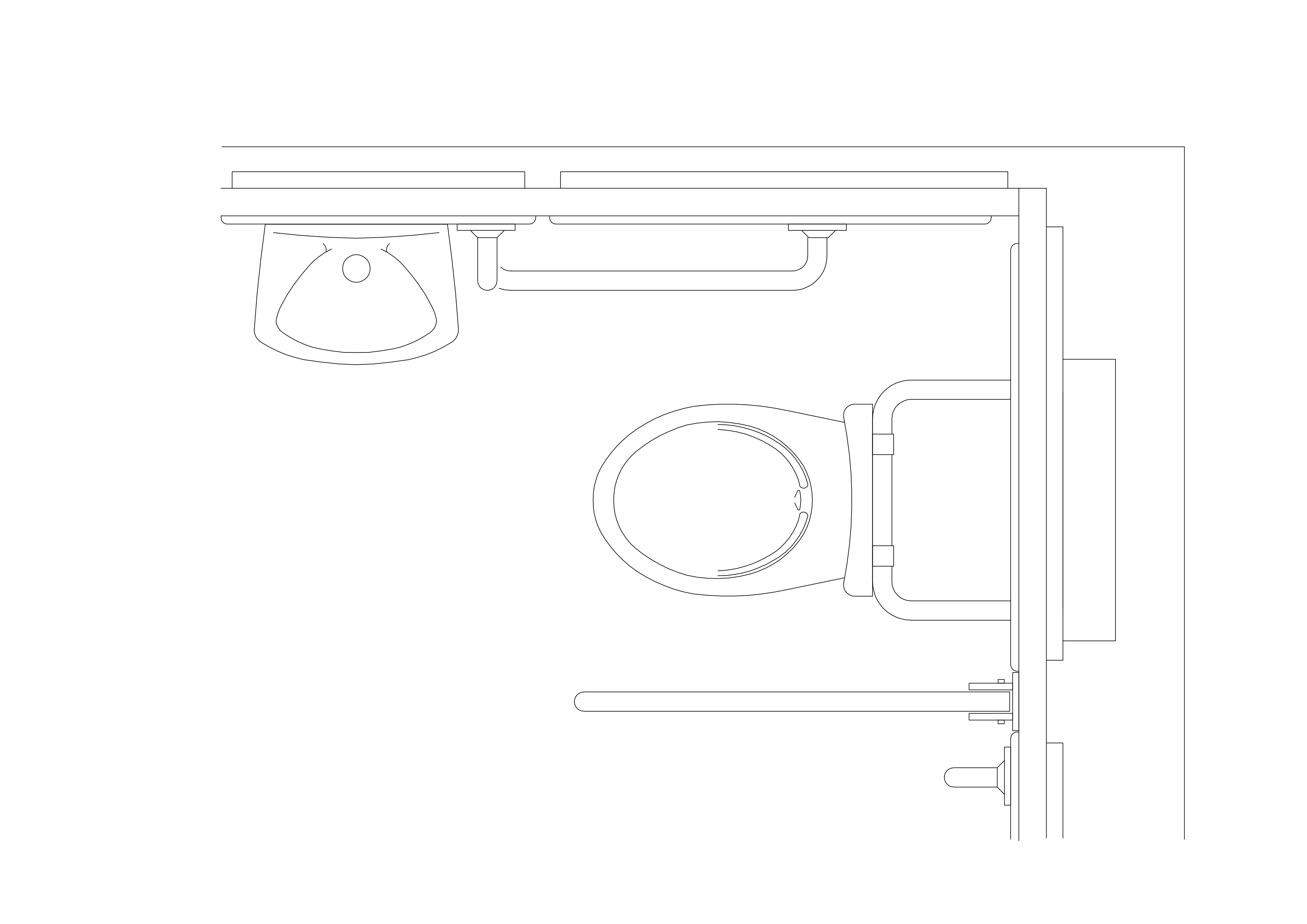 Free Accessible Toilet Top View CAD Block – DWG, DXF, PDF Format