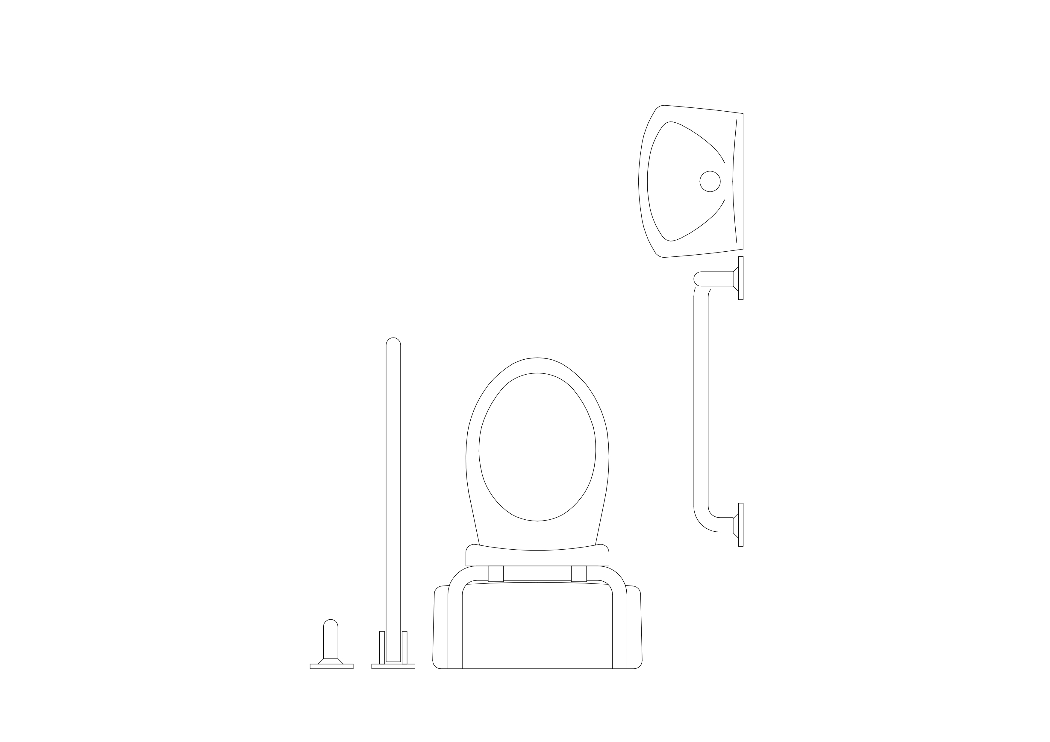 Free Accessible Toilet Top View CAD Block – DWG, DXF, PDF Format