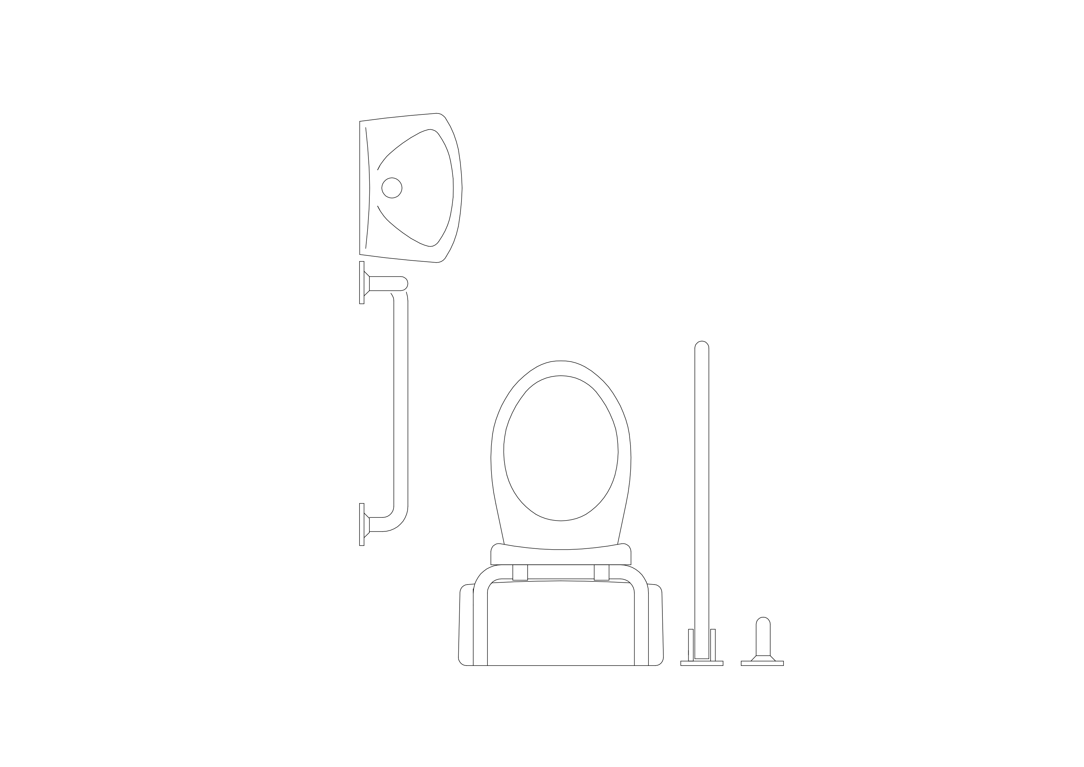 Free Accessible Toilet elevation CAD Block – DWG, DXF, PDF Format