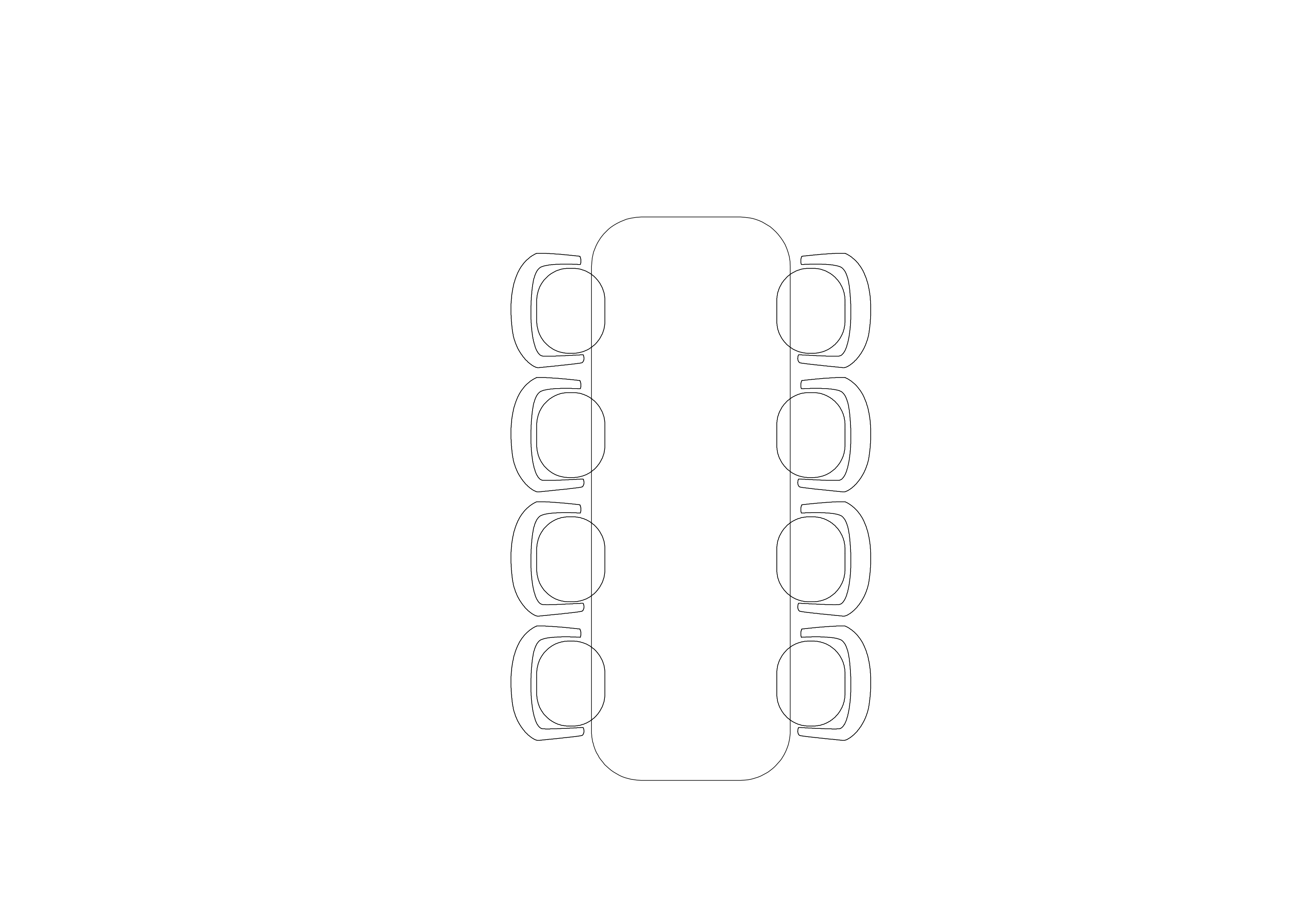 Free Dining Table and Chairs Setup CAD Block – DWG, DXF, PDF Format