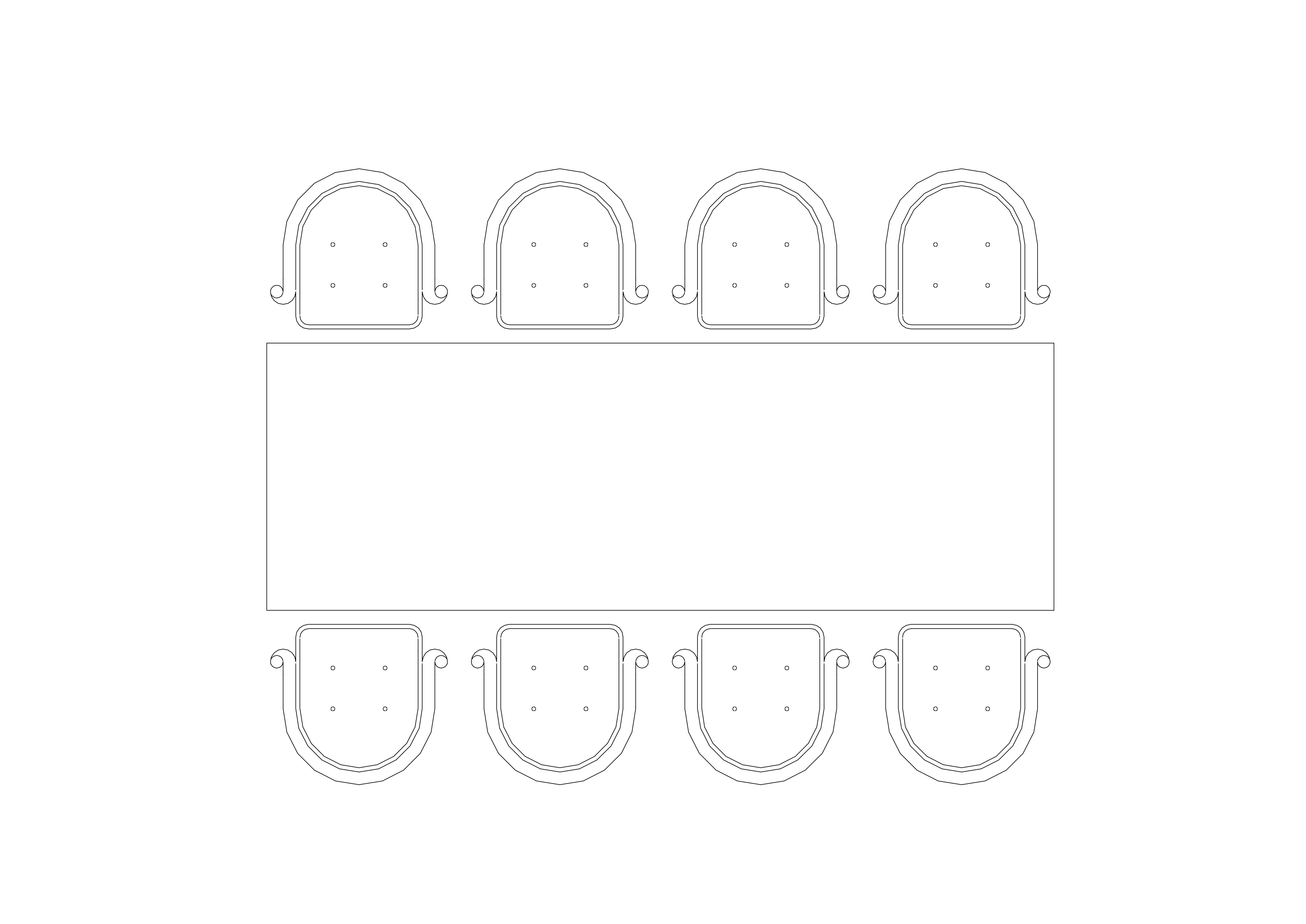Free Dining Table and Chairs Setup CAD Block – DWG, DXF, PDF Format
