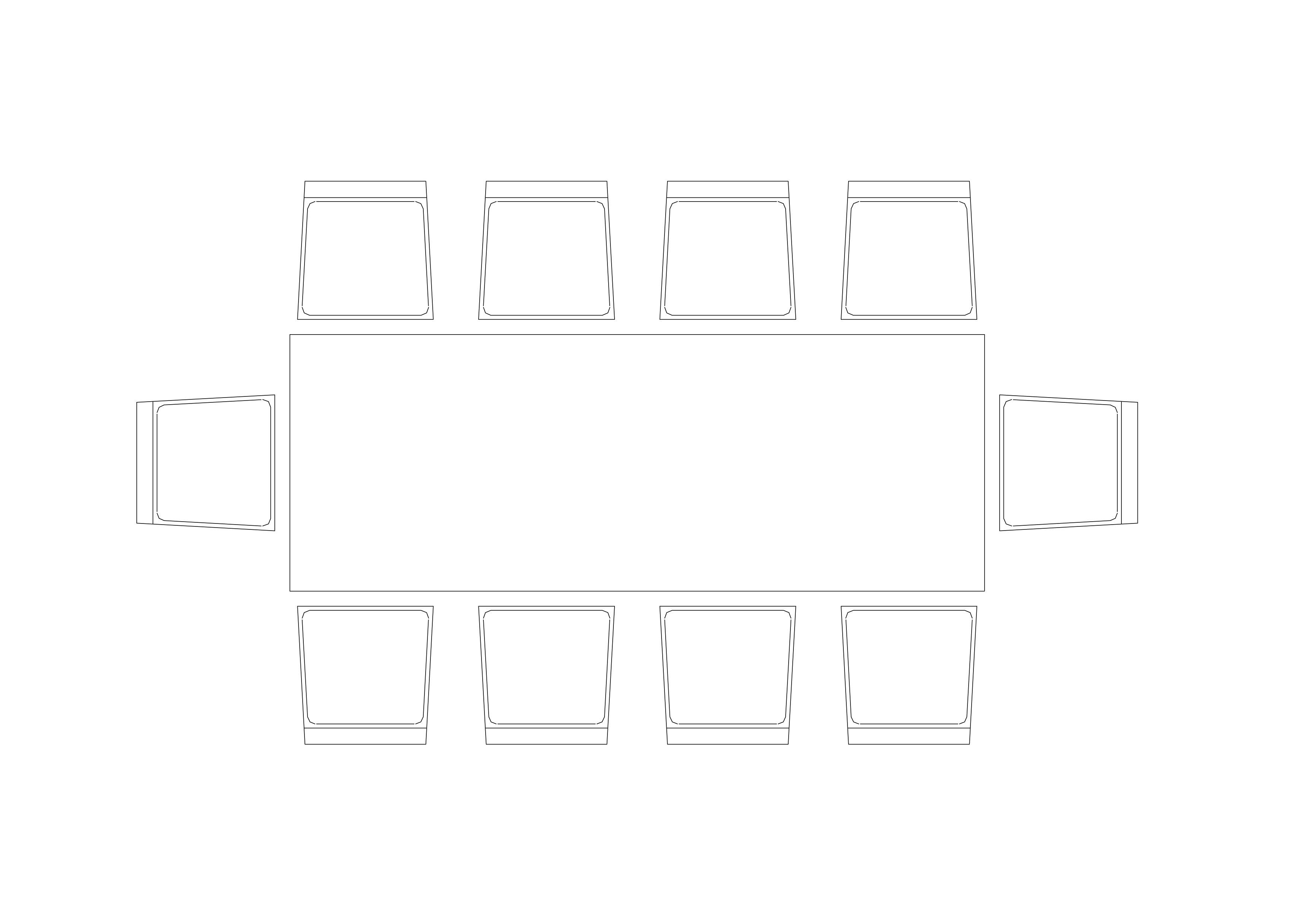 Free Dining Table and Chairs Setup CAD Block – DWG, DXF, PDF Format
