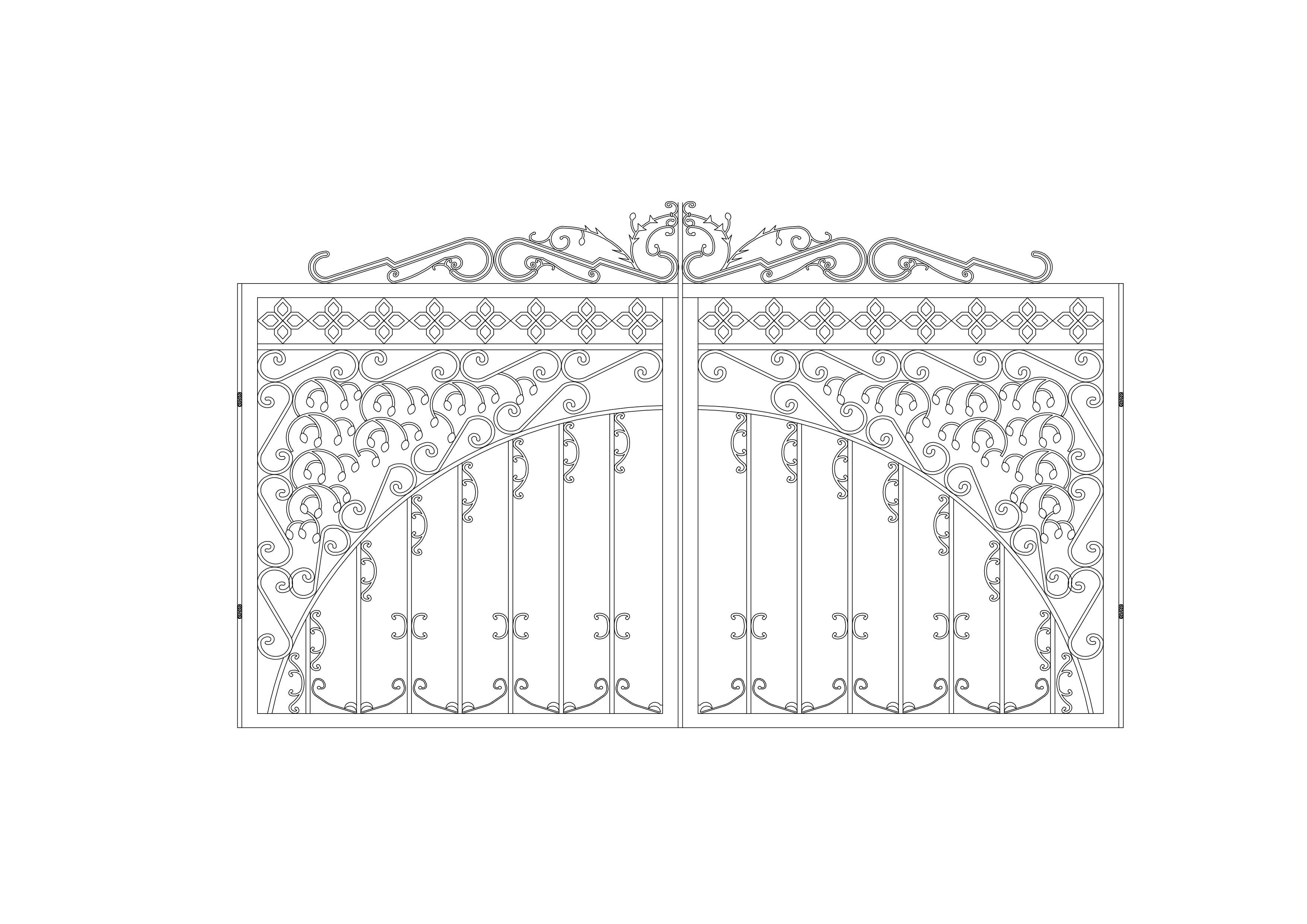 Free Metal Gate CAD Block – DWG, DXF, PDF Format