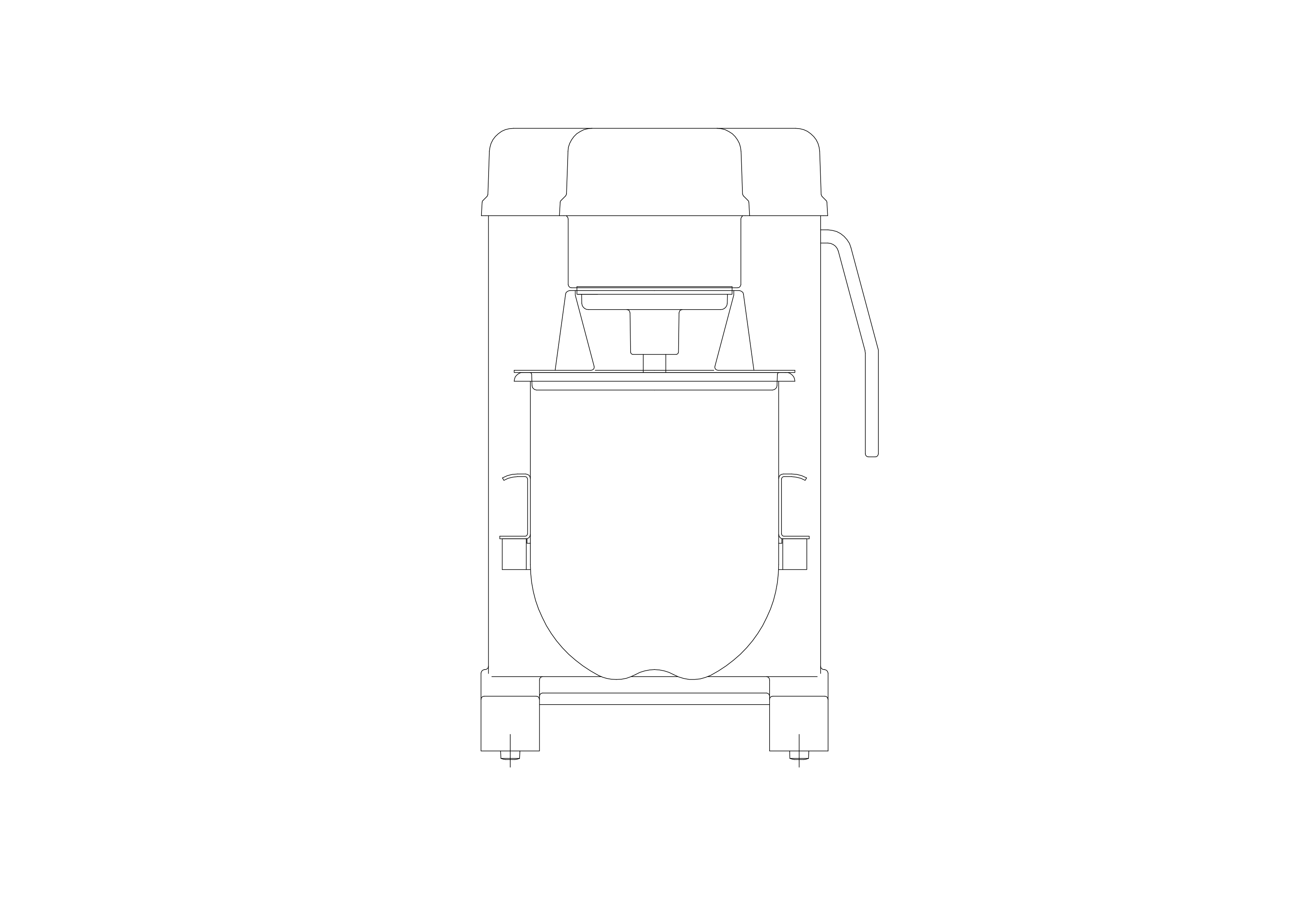 Free Mixer Elevation CAD Block – DWG, DXF, PDF Format