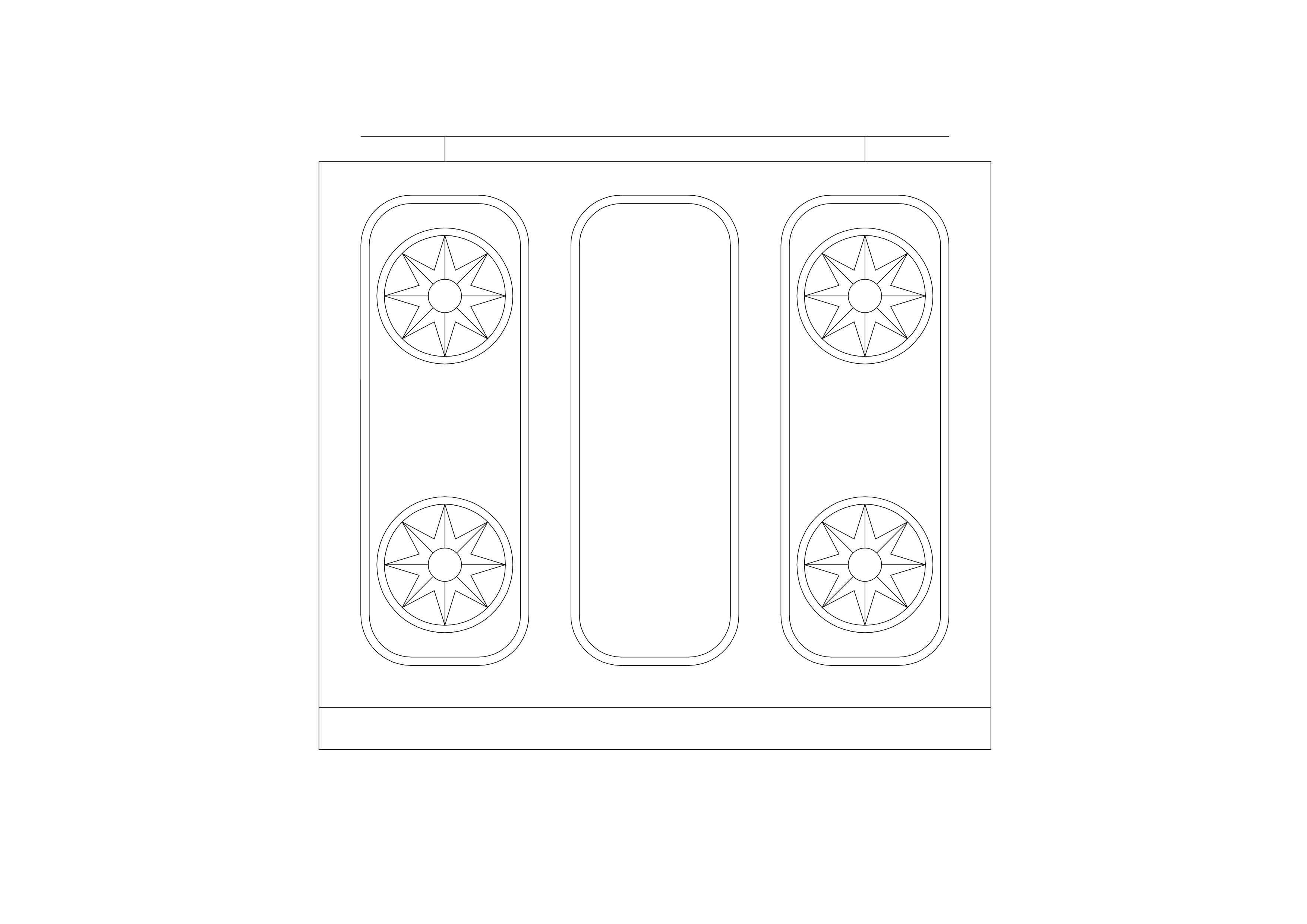 Free Oven Top View CAD Block – DWG, DXF, PDF Format