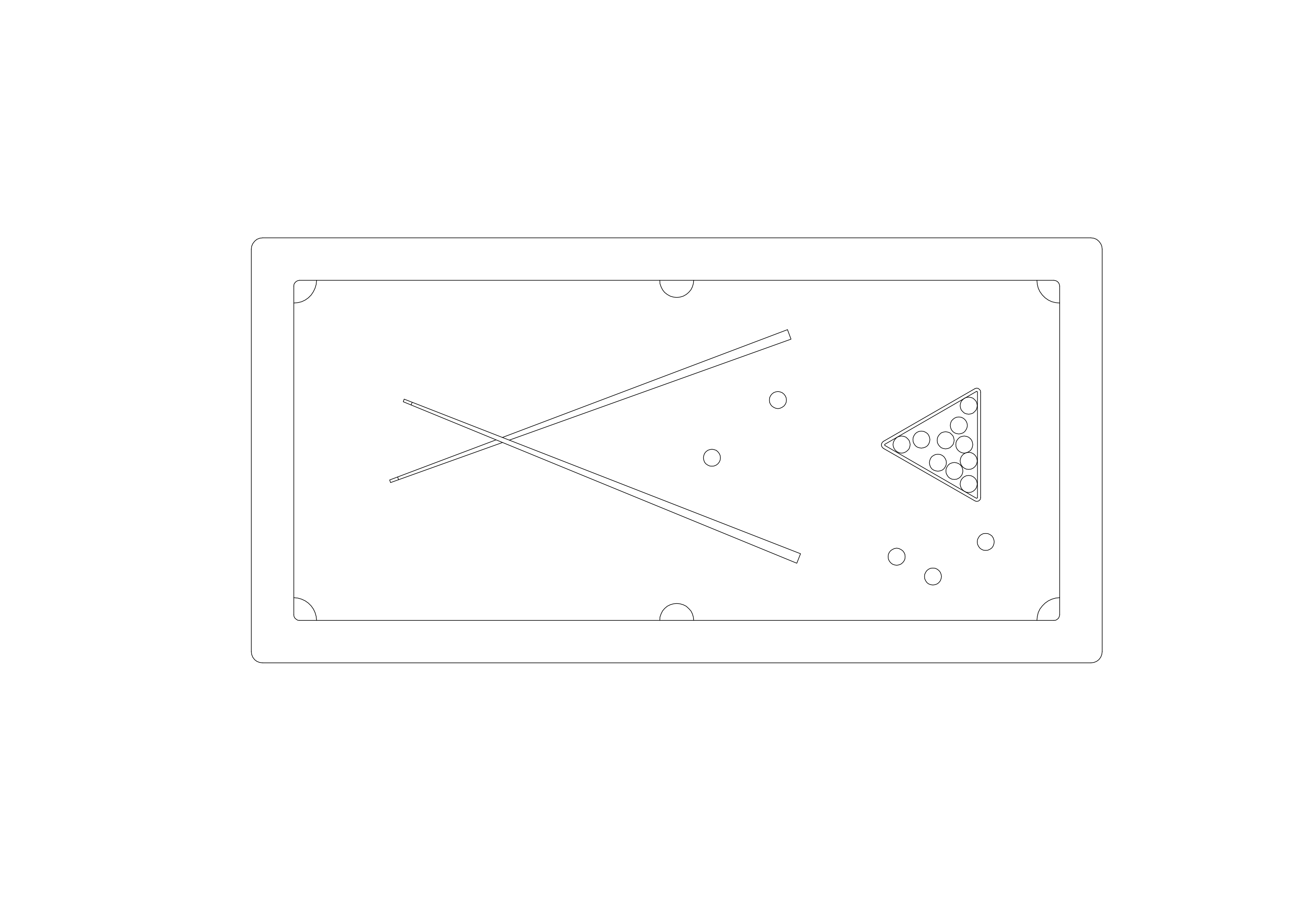 Free Pool Table CAD Block – DWG, DXF, PDF Format