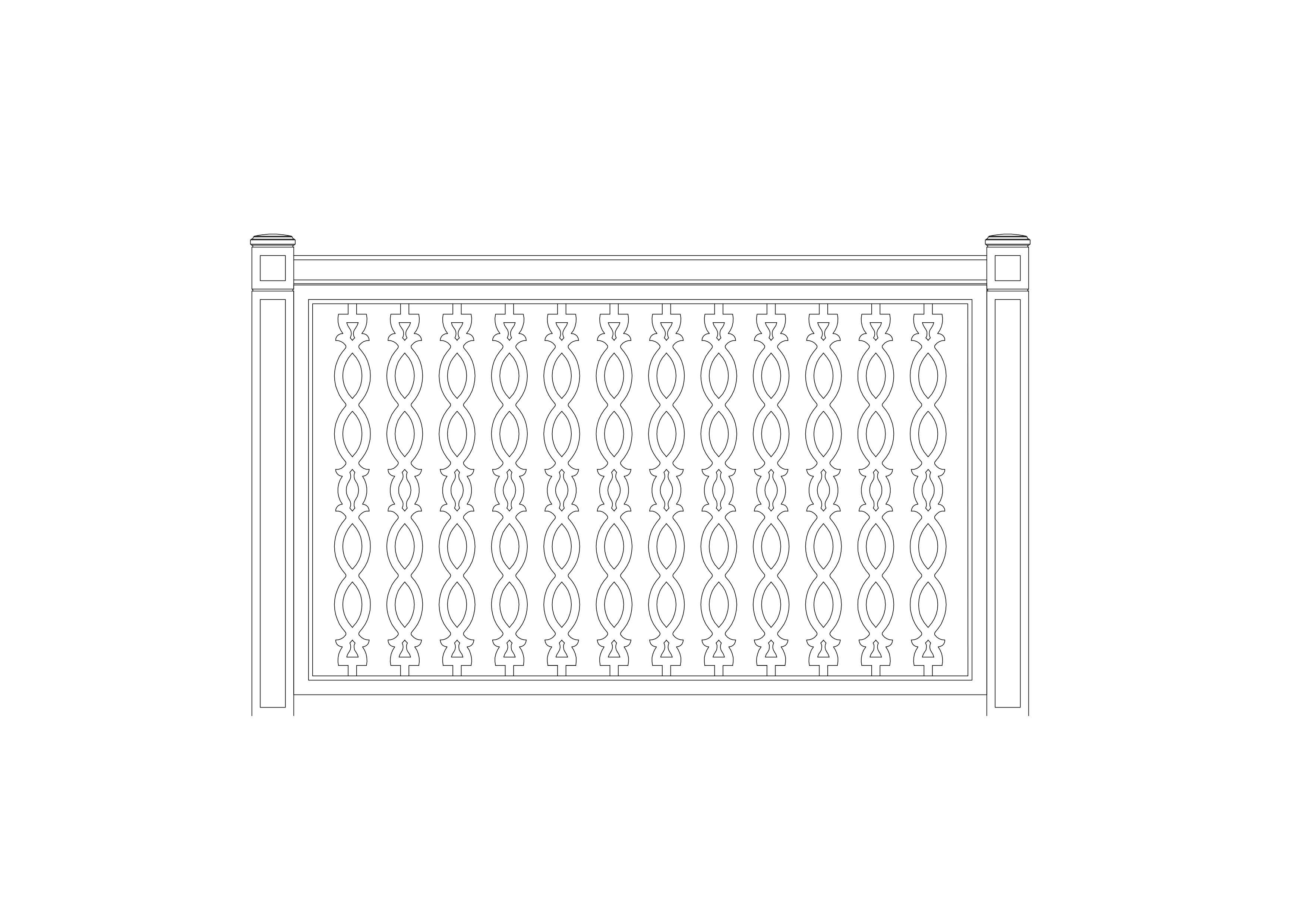 Free Balcony Rails CAD Block – DWG, DXF, PDF Format