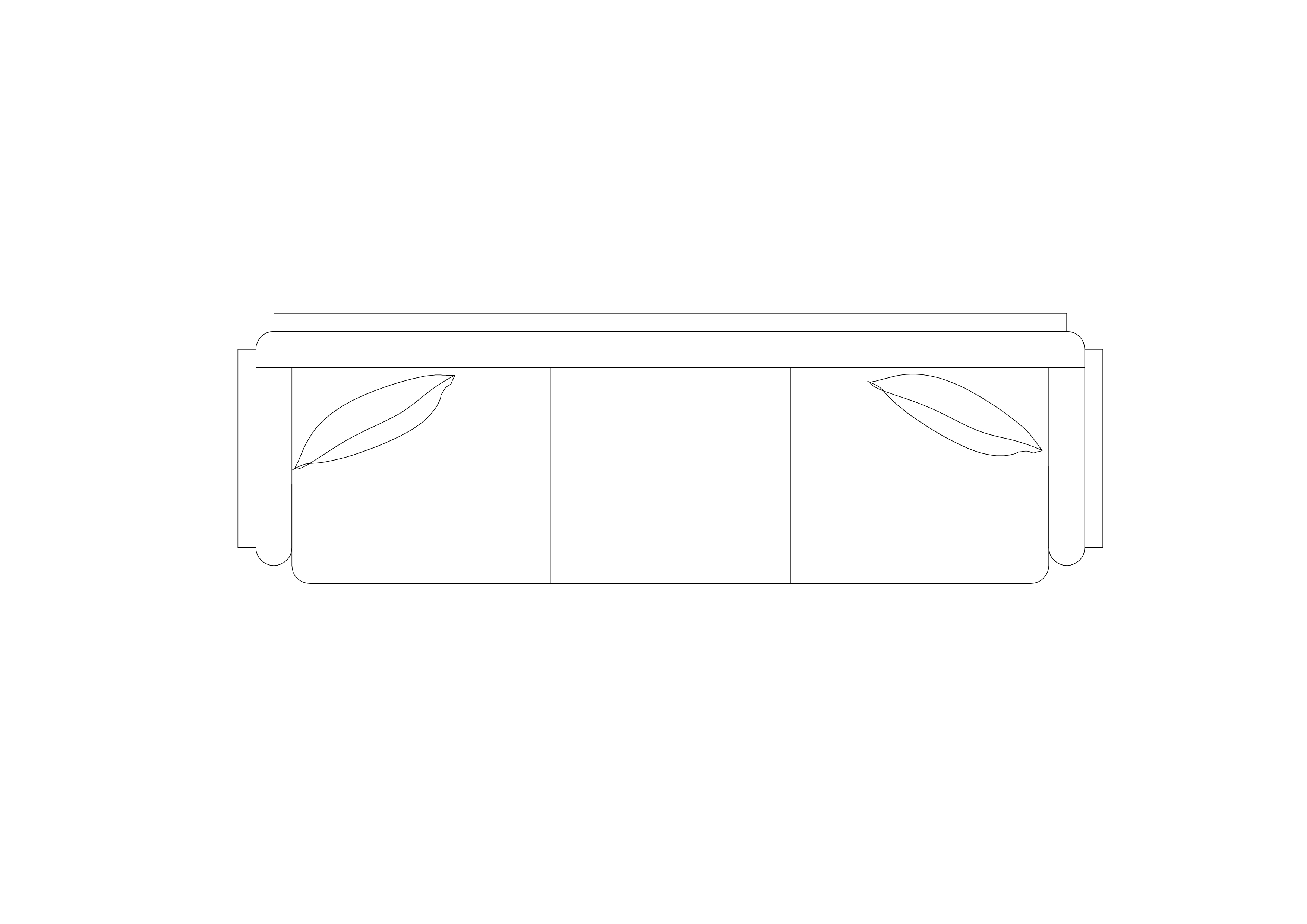 Free Sofa Top View CAD Block – DWG, DXF, PDF Format