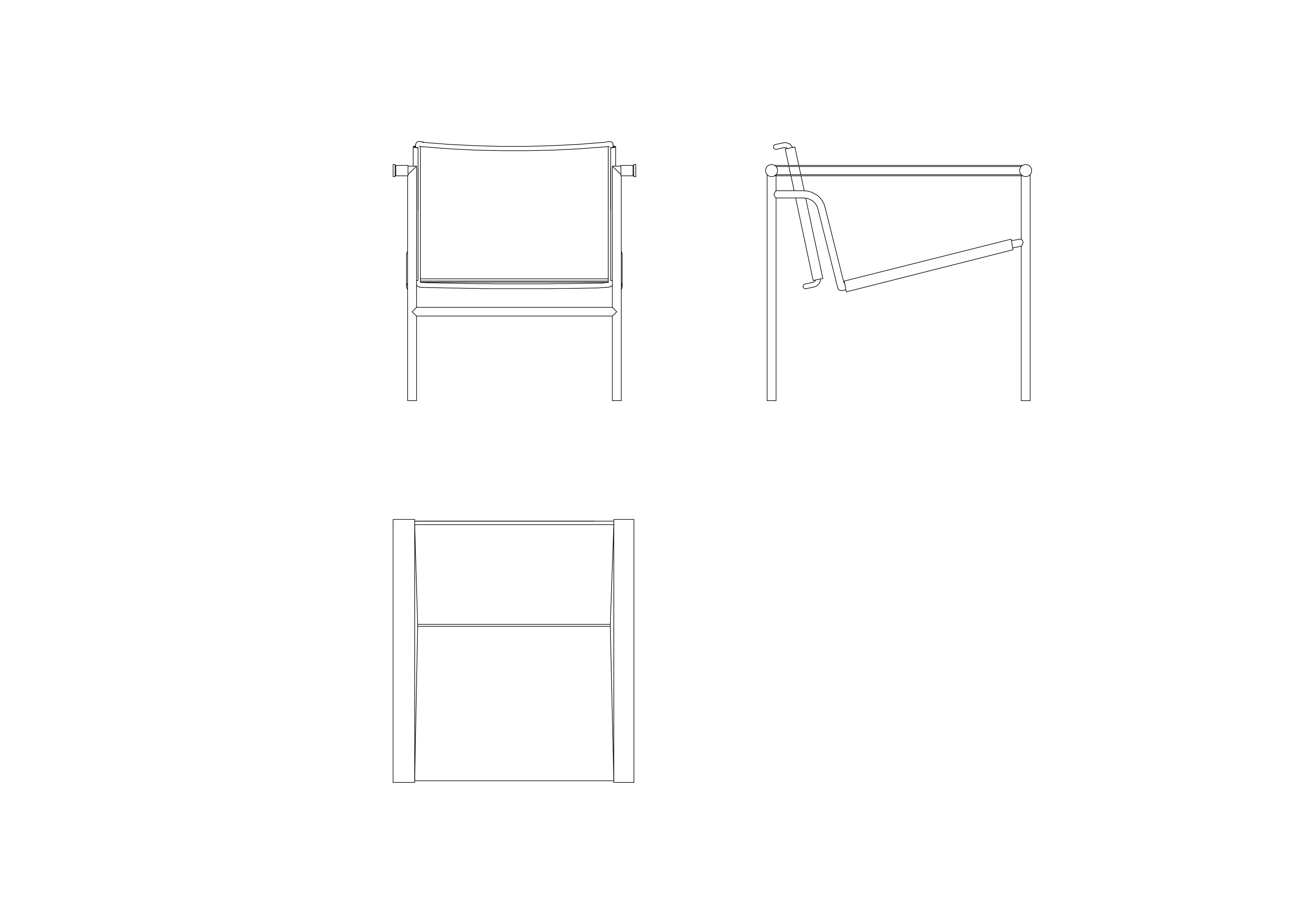 Free LC1 Armchair by Le Corbusier CAD Block – DWG, DXF, PDF Format